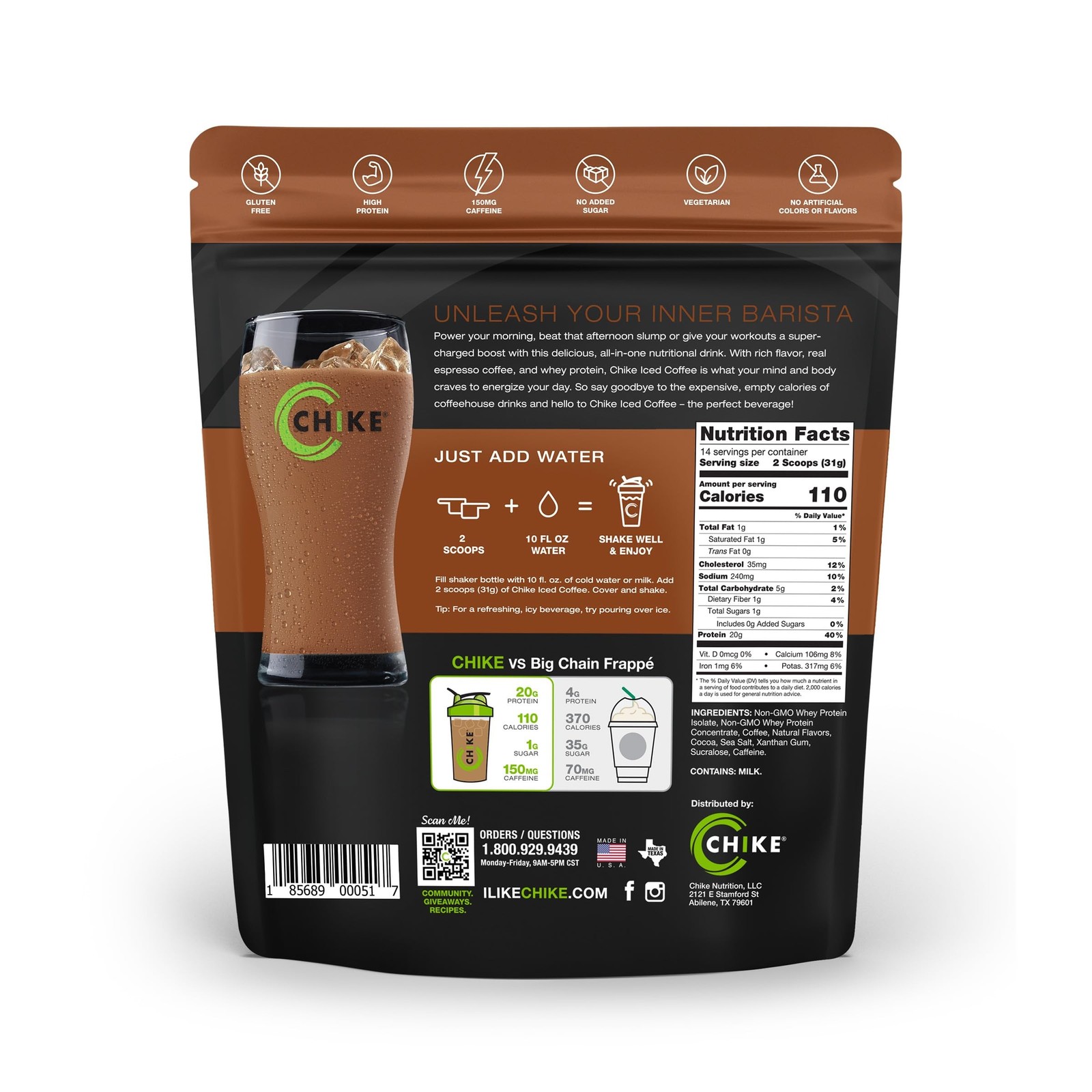 Chike Mocha High Protein Iced Coffee , 20 G Protein, 2 Shots Espresso, 1 G Su…