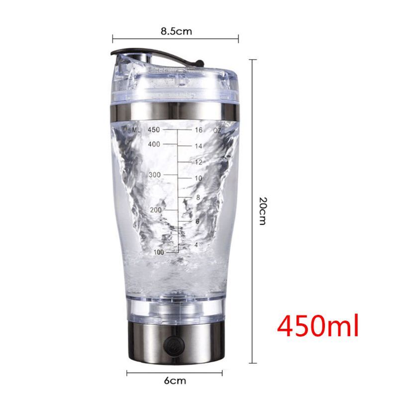 USB Rechargeable Electric Mixing Cup Portable Protein Powder Shaker Bottle Mixer