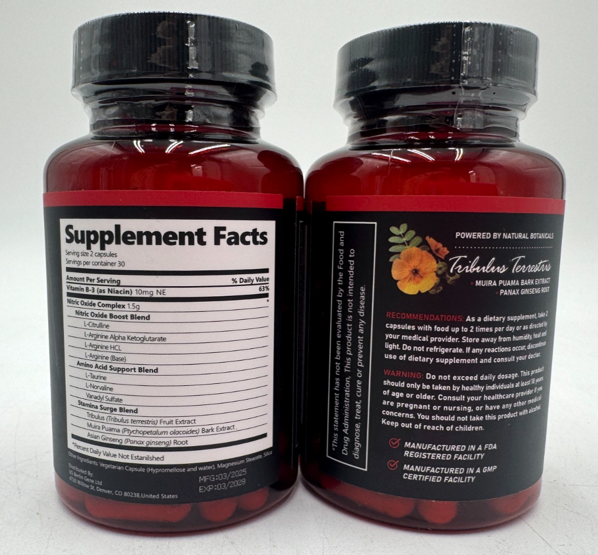 SNAP Nitric Oxide Booster 60 Caps 120 Total EXP 12/27 LOT OF 2