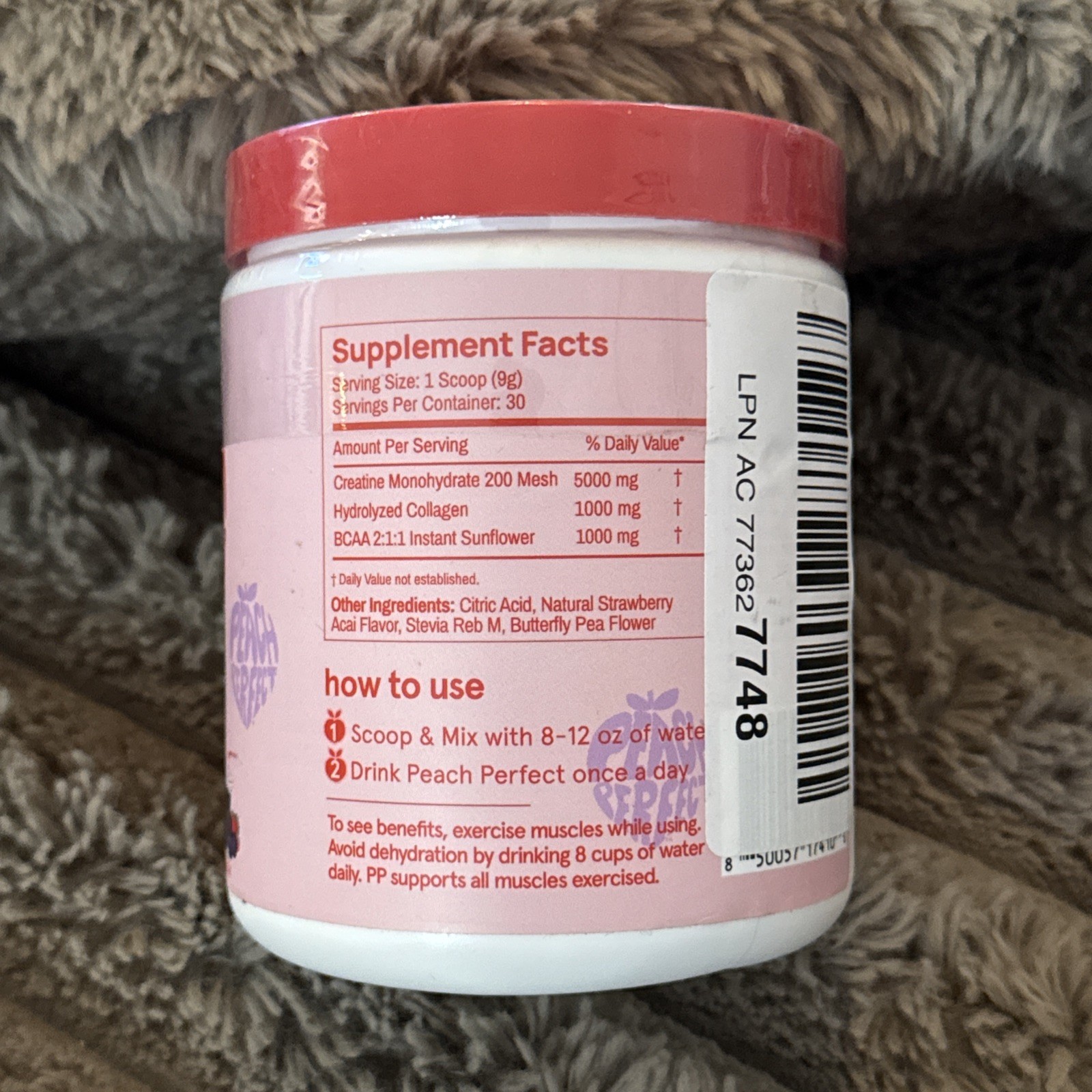 Peach Perfect Creatine Monohydrate Powder, Creatine for Women – 11/27 FRESH!