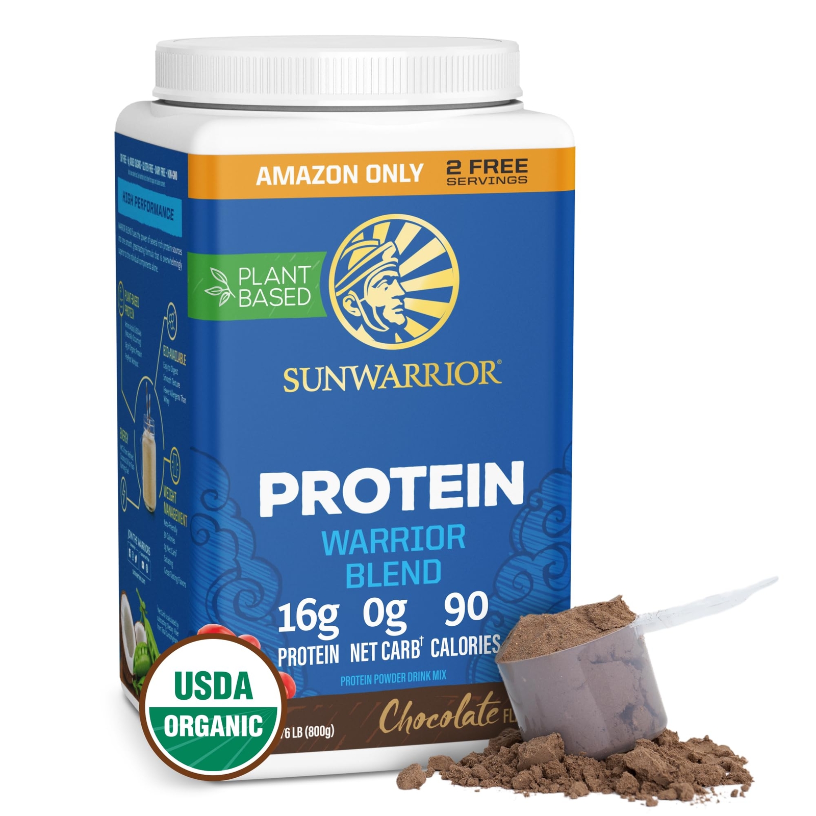 Sunwarrior Vegan Protein Powder Plant-Based USDA Organic | BCAA Amino Acids H…