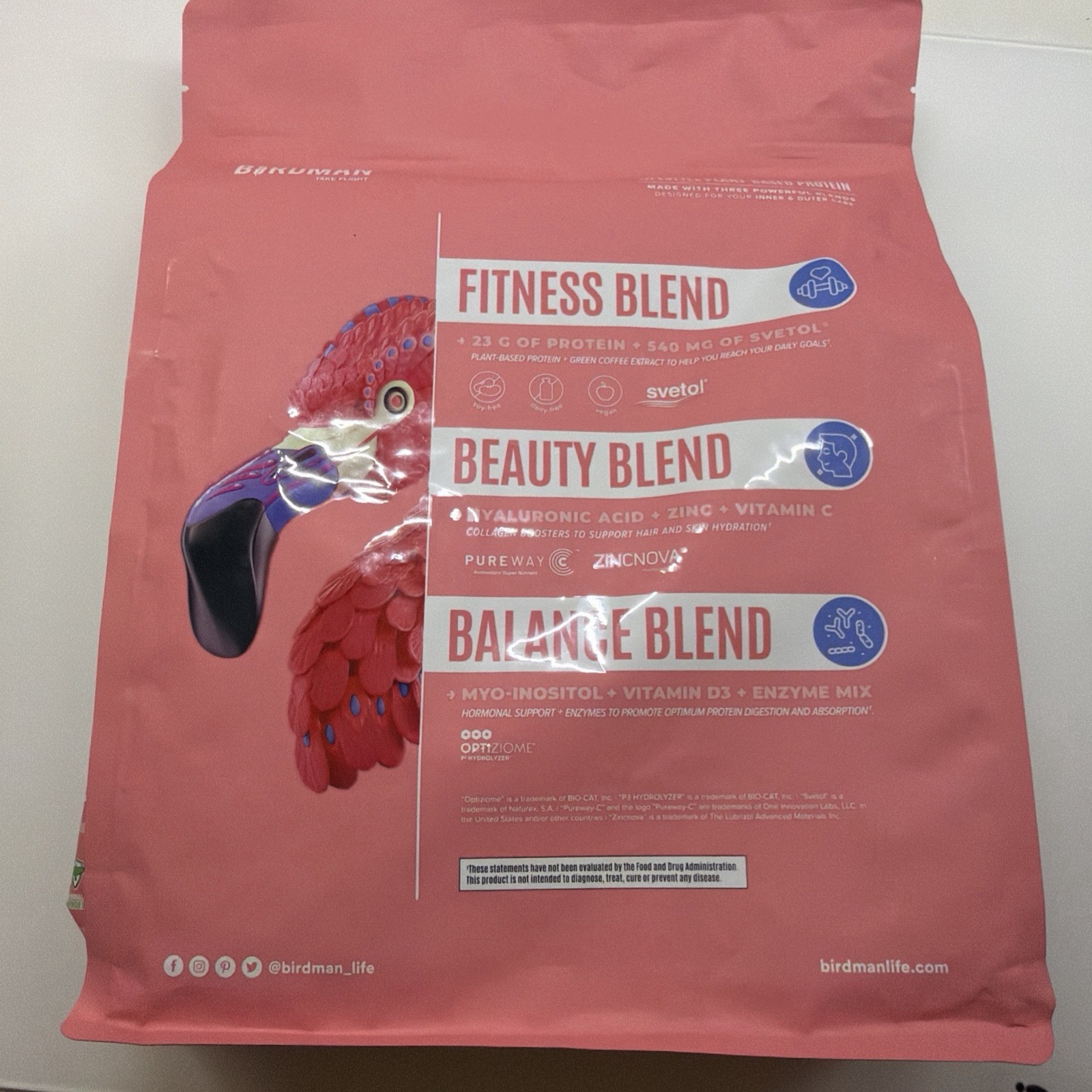 Birdman Fitmingo Protein Powder Blueberry Inositol & Collagen Boosters 3.3 lb