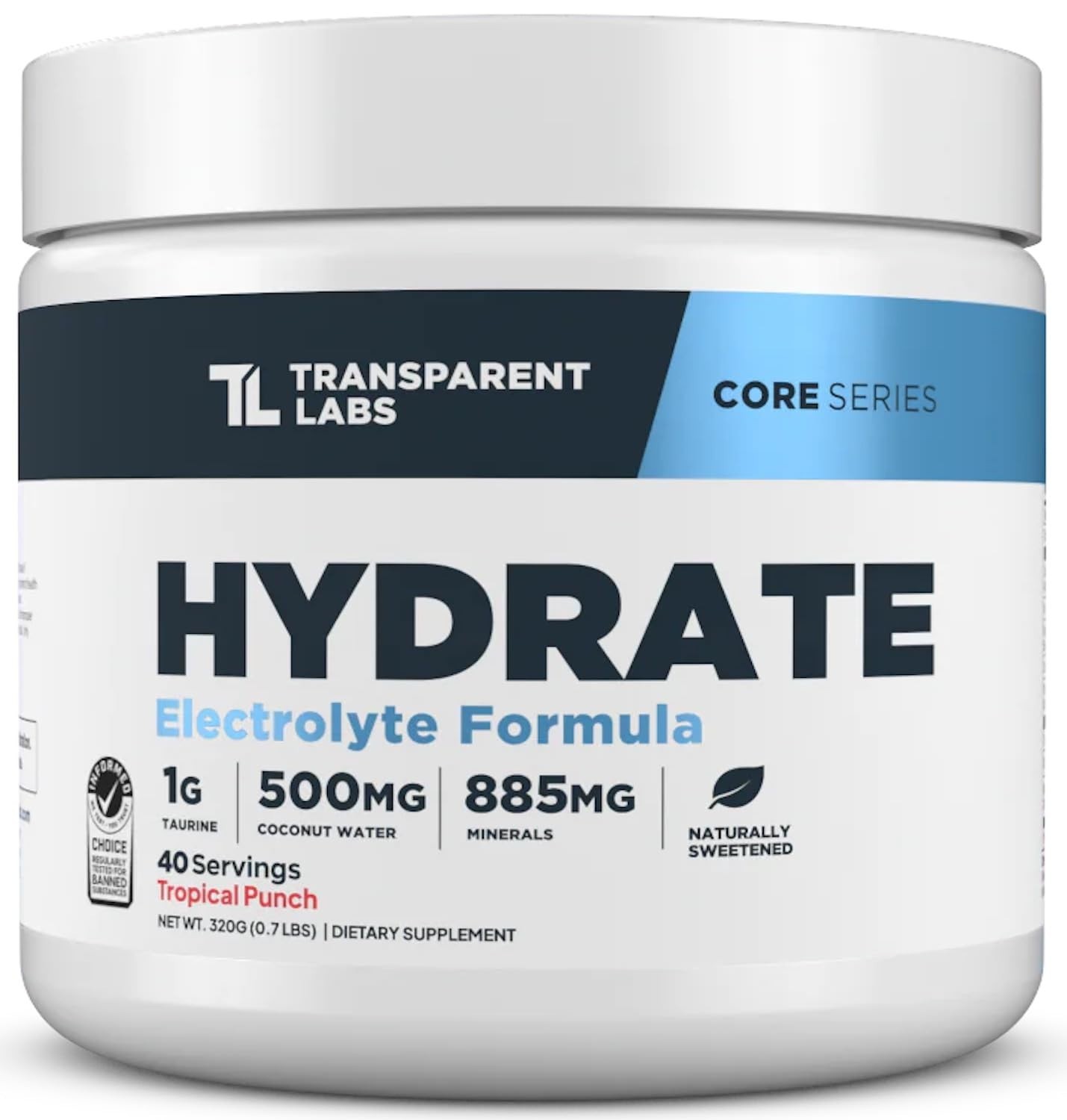 Electrolyte Powder for Hydration – Naturally Sweetened Coconut Water, Calcium, T