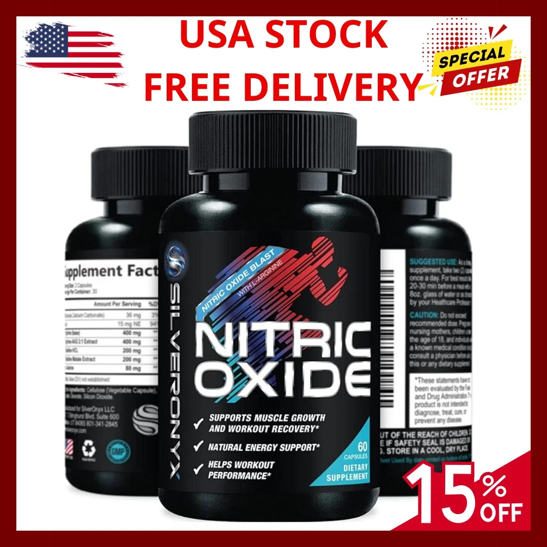Oxido Nitrico y L-arginina Extra Fuerte Para Aumentar La Energia Muscular 60 Ct