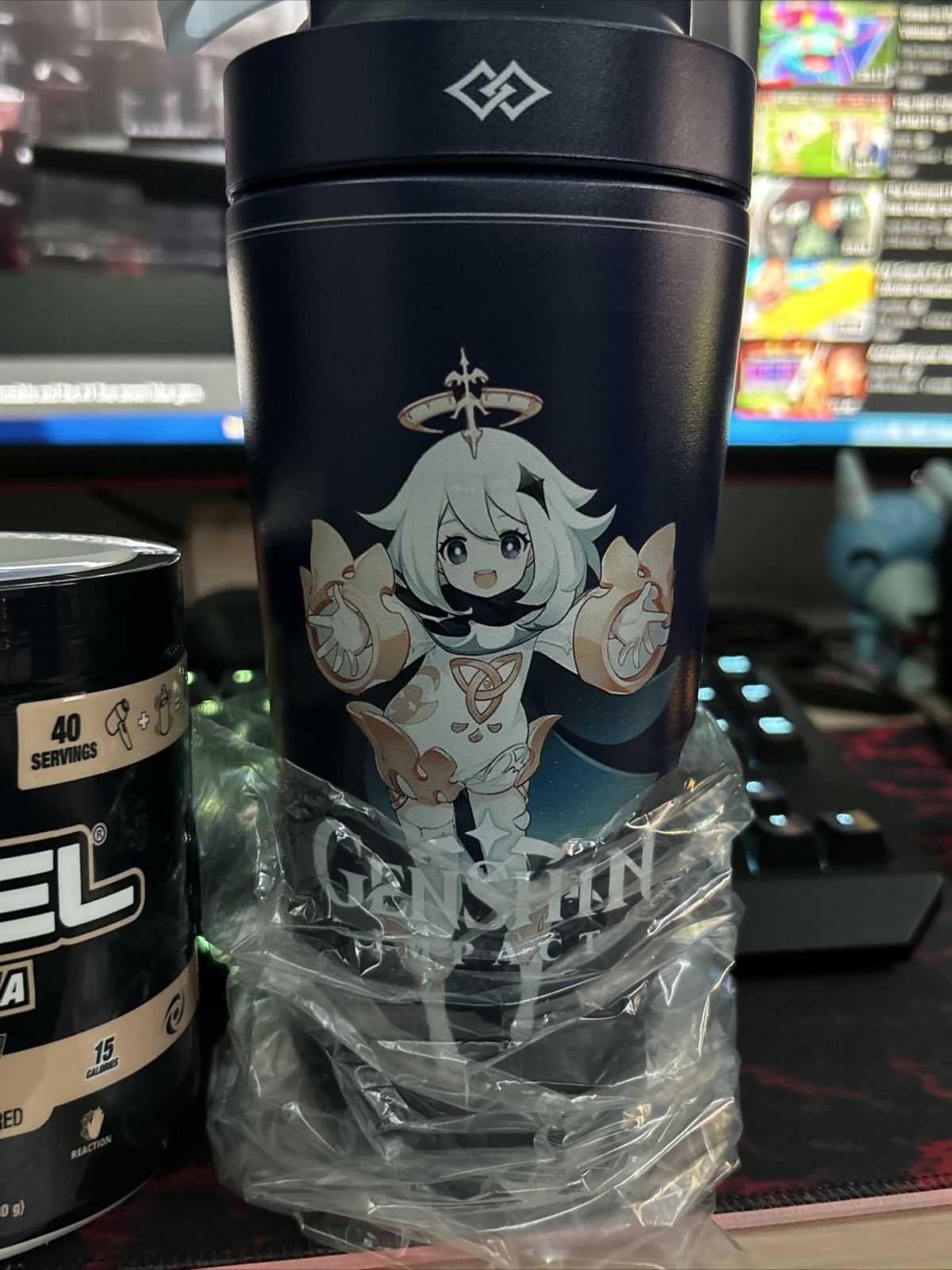 GFUEL Genshin Impact Paimon Traveler’s Ale Collector’s Box + Metal Shaker G FUEL