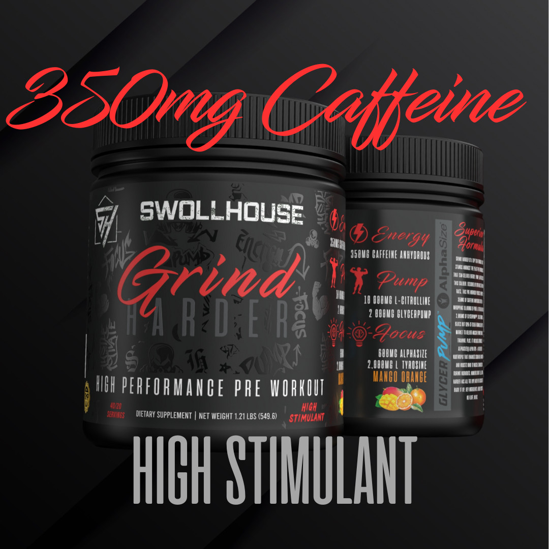 SWOLLHOUSE Grind Harder Pre Workout Powder for massive pump energy and focus
