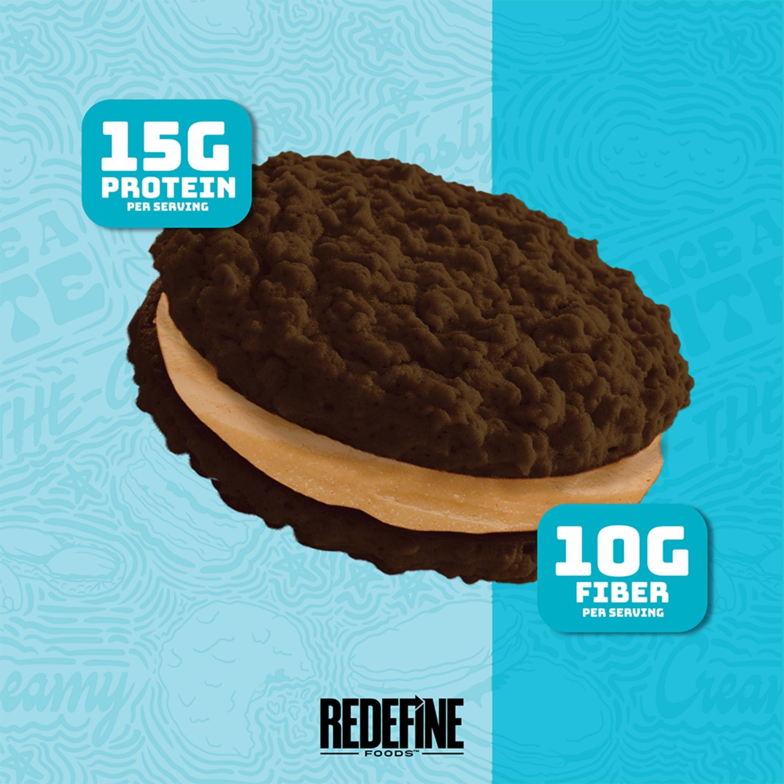 Redefine Foods Oatmeal Protein Pie SKIPPY Chocolate 8 Count 15g Protein Per Serv
