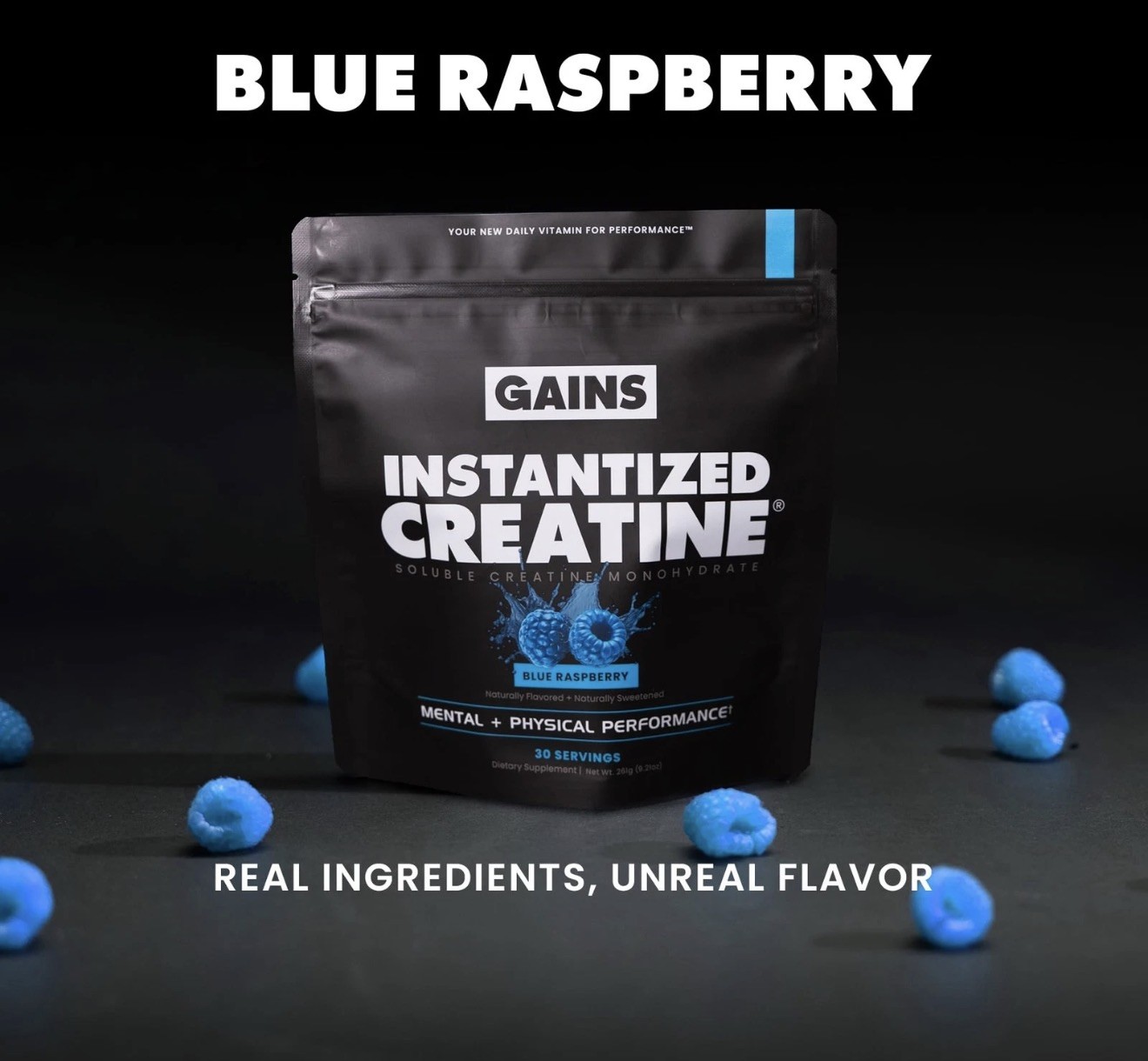 Gains in Bulk Instantized Creatine Monohydrate for Men & Women, Soluble Pre W…