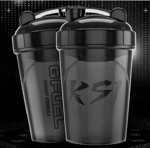 *Rare* G Fuel KSI BLACKED OUT Shaker Cup 16oz – Limited Edition GFuel Gamma Labs