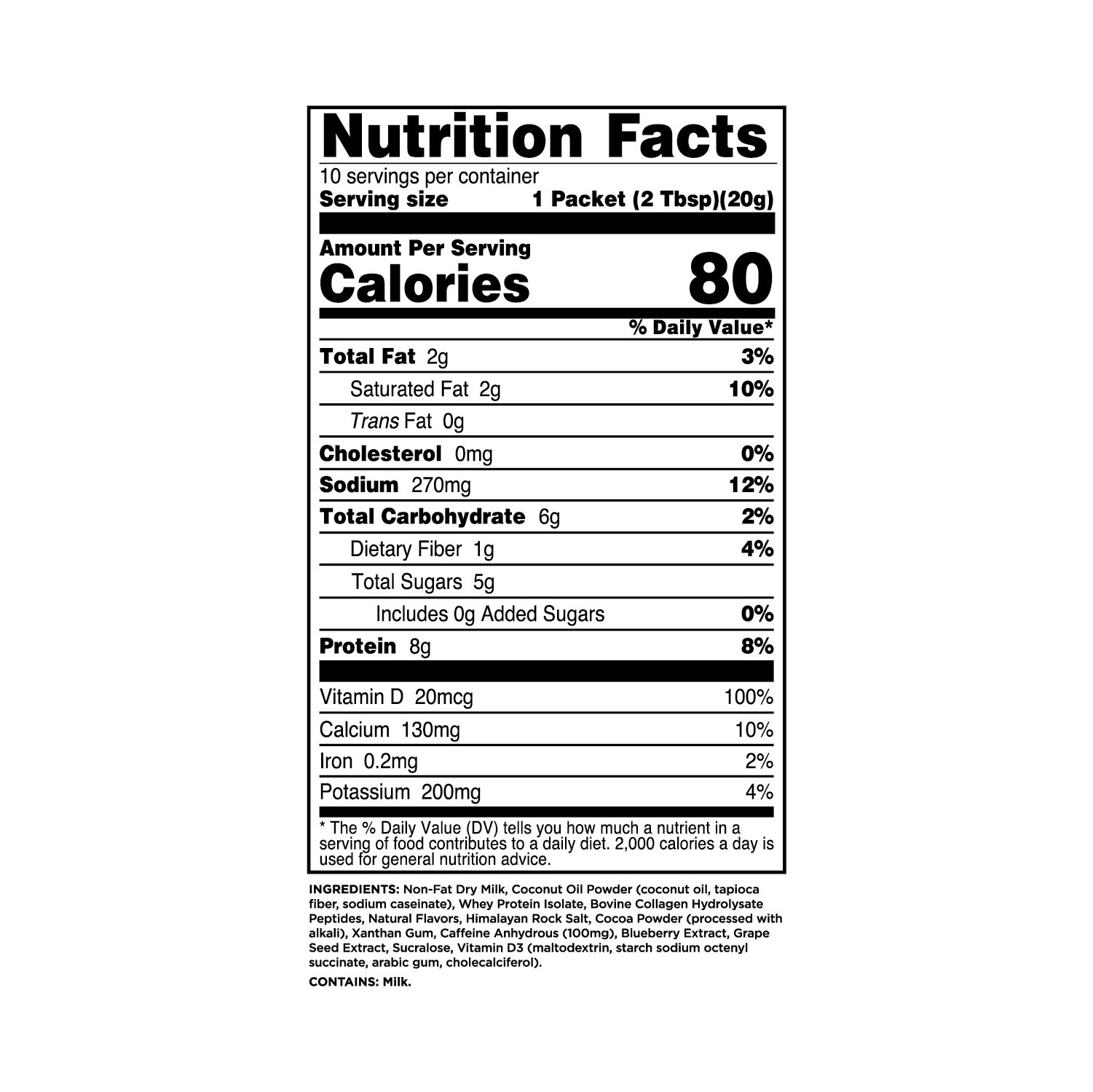 Perk Energy Drink Mix (Vanilla Caramel Steamer) 10 Stick Packs