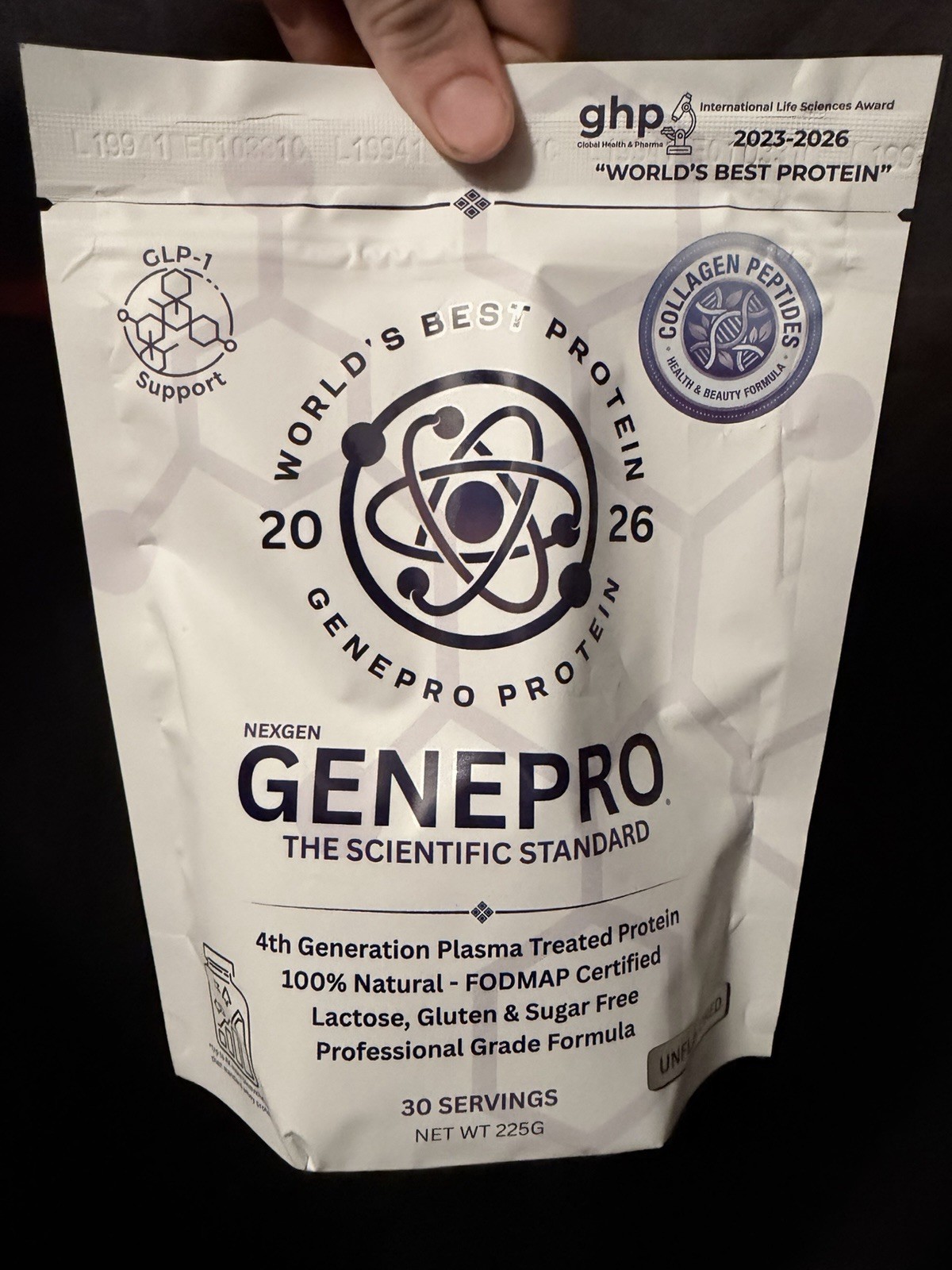 Nexgen Genepro Collagen Peptides Protein Powder, Unflavored, 225g 30 Servings