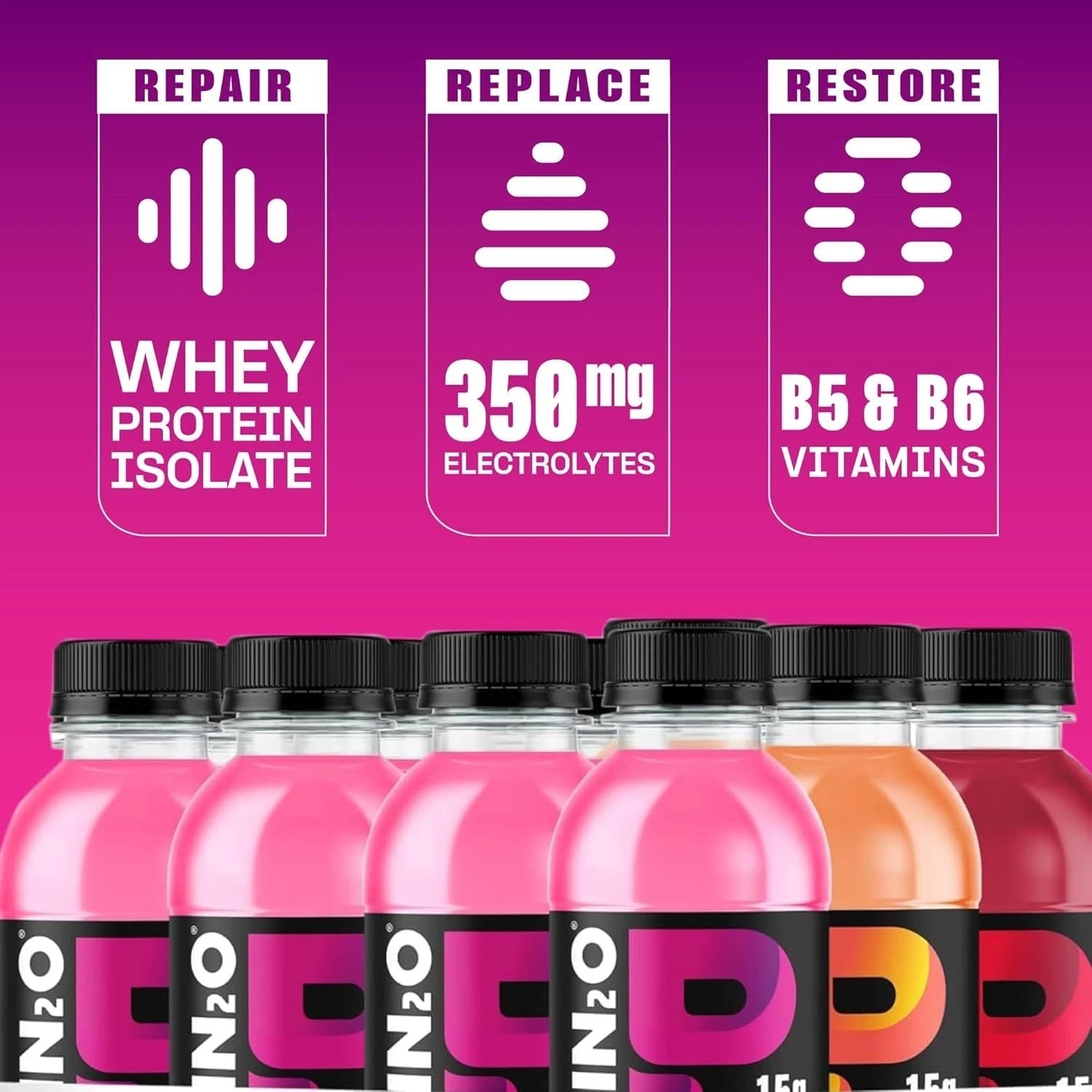 Nutritionally Enhanced Clear Protein Water – Great for Recovery, 12-Pack Variety