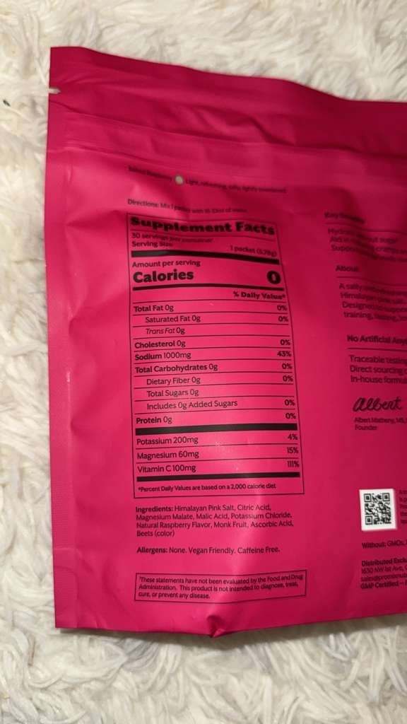 PROMIX Electrolyte Drink Mix Salted Raspberry Hydration Supplement