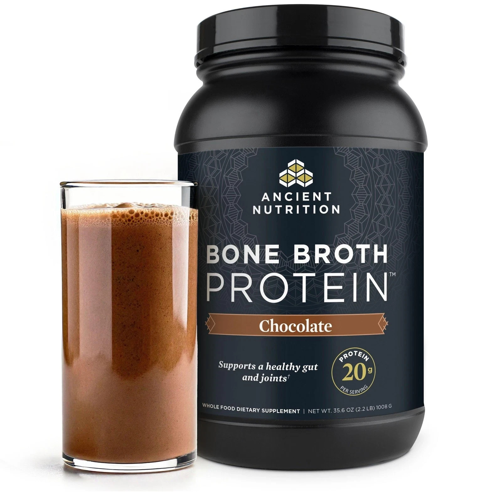 Ancient Nutrition Bone Broth Protein Chocolate 1008 grams