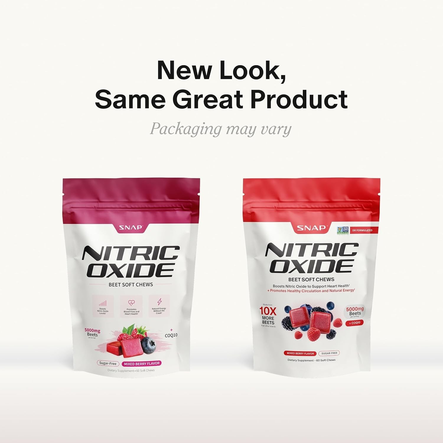 Nitric Oxide Beet Root Chews, Mixed Berry, 60 Soft Chews | 1,250mg Beet Root …