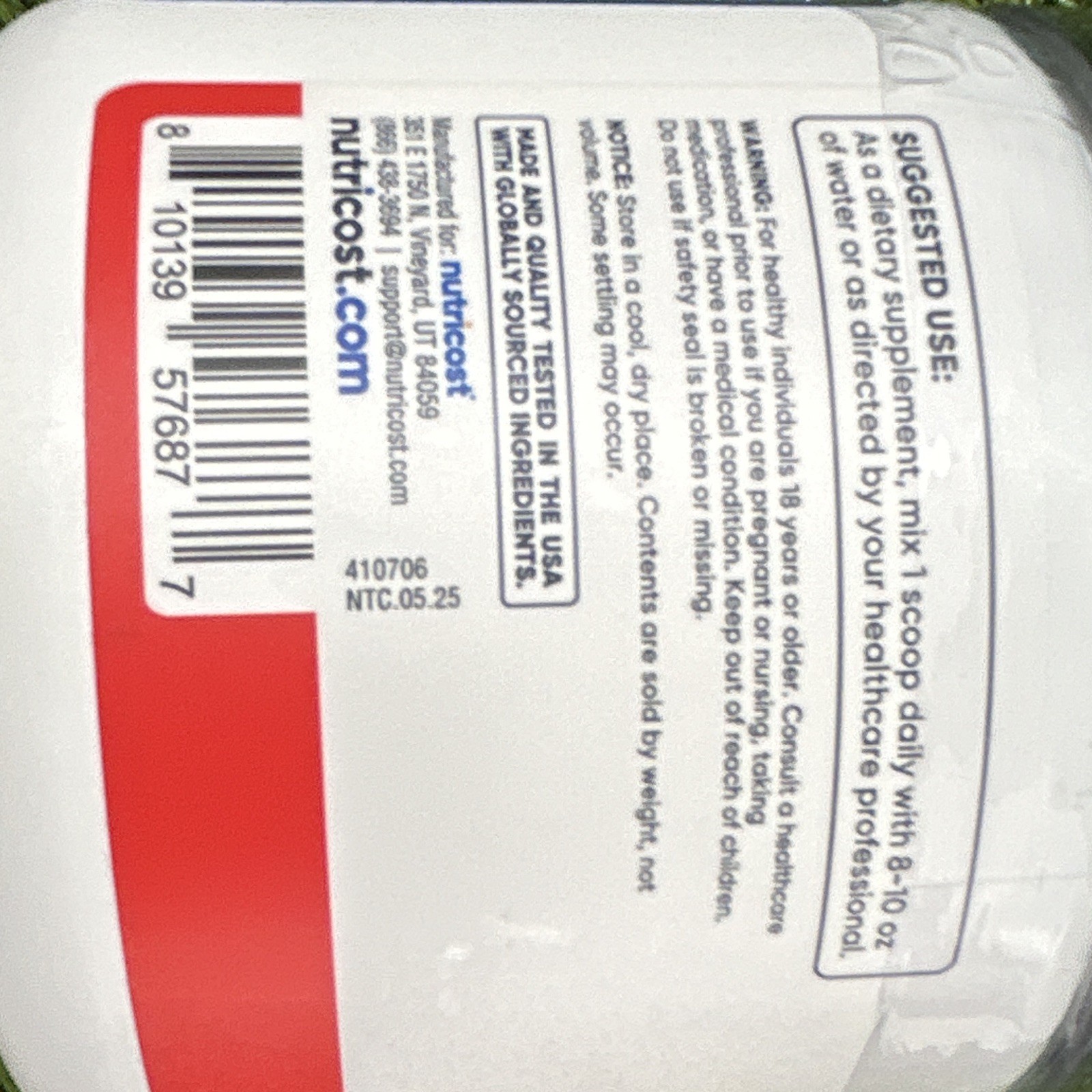 Nutricost Creatine Monohydrate Micronized Powder Citrus Cherry 207g 30sv