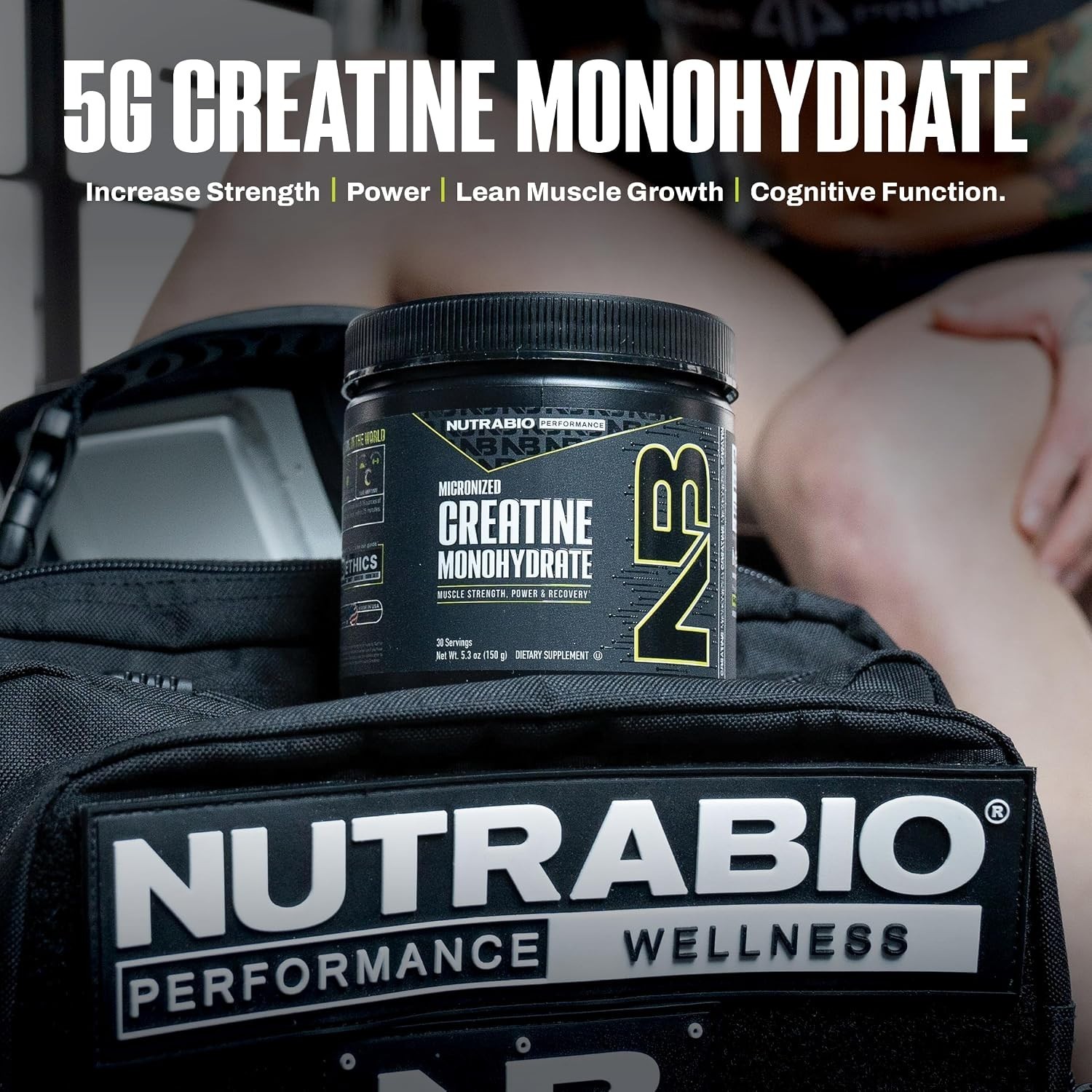 NutraBio Pure Micronized Creatine Monohydrate Powder 150g Unflavored Muscle