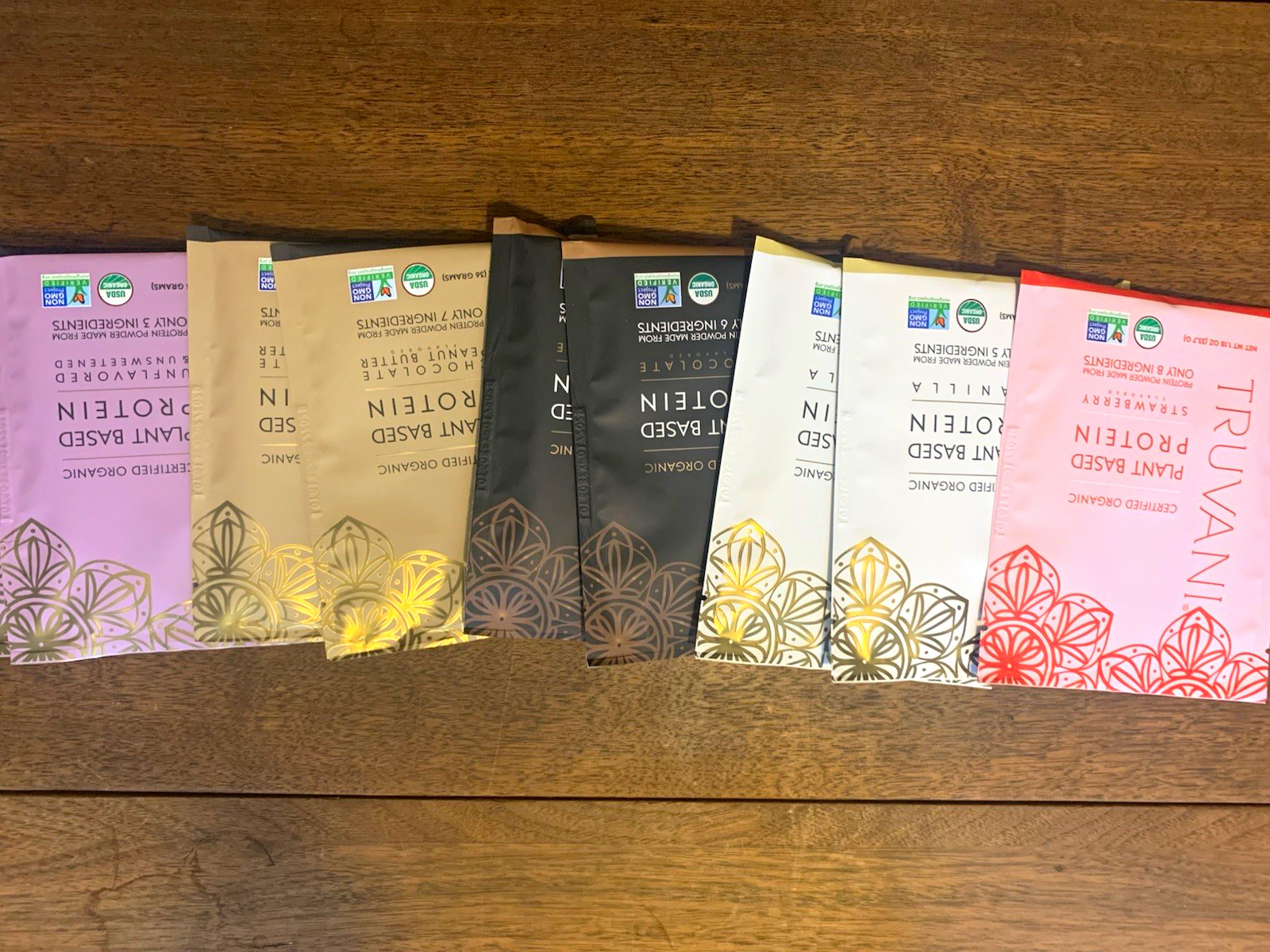 9 Truvani Organic Plant-Based Protein Packet, Non-GMO, 5 Flavor variety, etc.