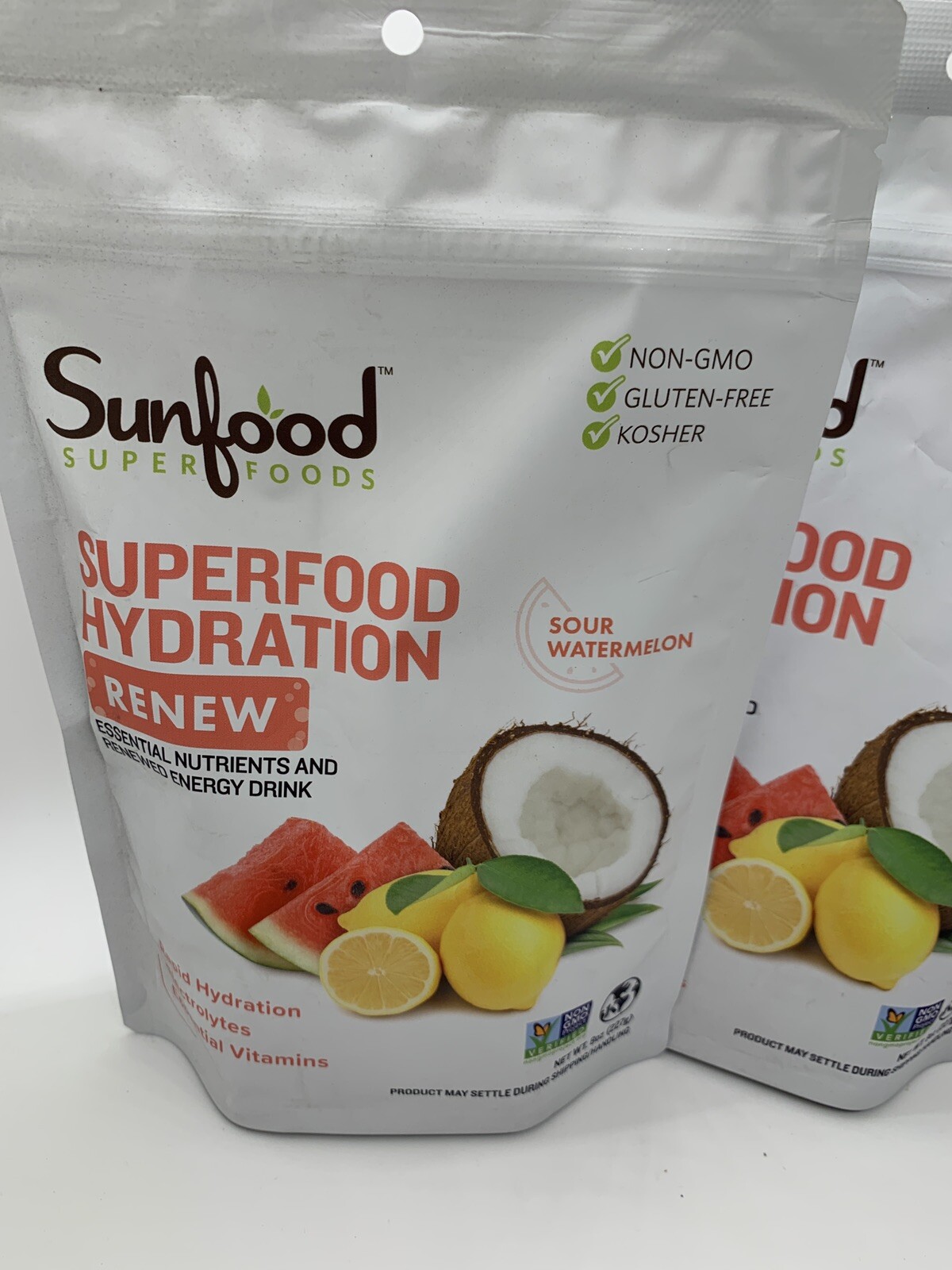 3 Pack Superfood Hydration Renew 8 Oz by Sunfood Superfoods – Best by 4.30.25