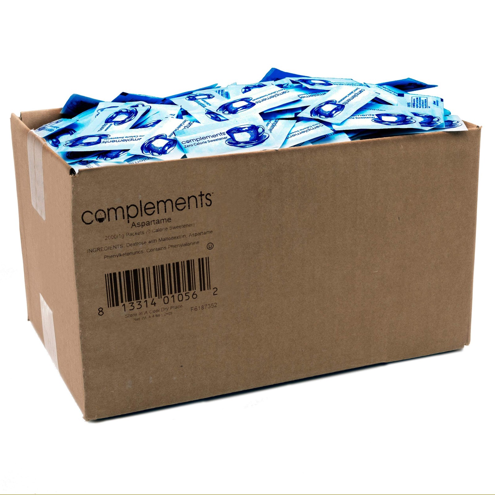 Complements Zero Calorie Aspartame Blue Sweetener 2000 Count (Pack of 1)