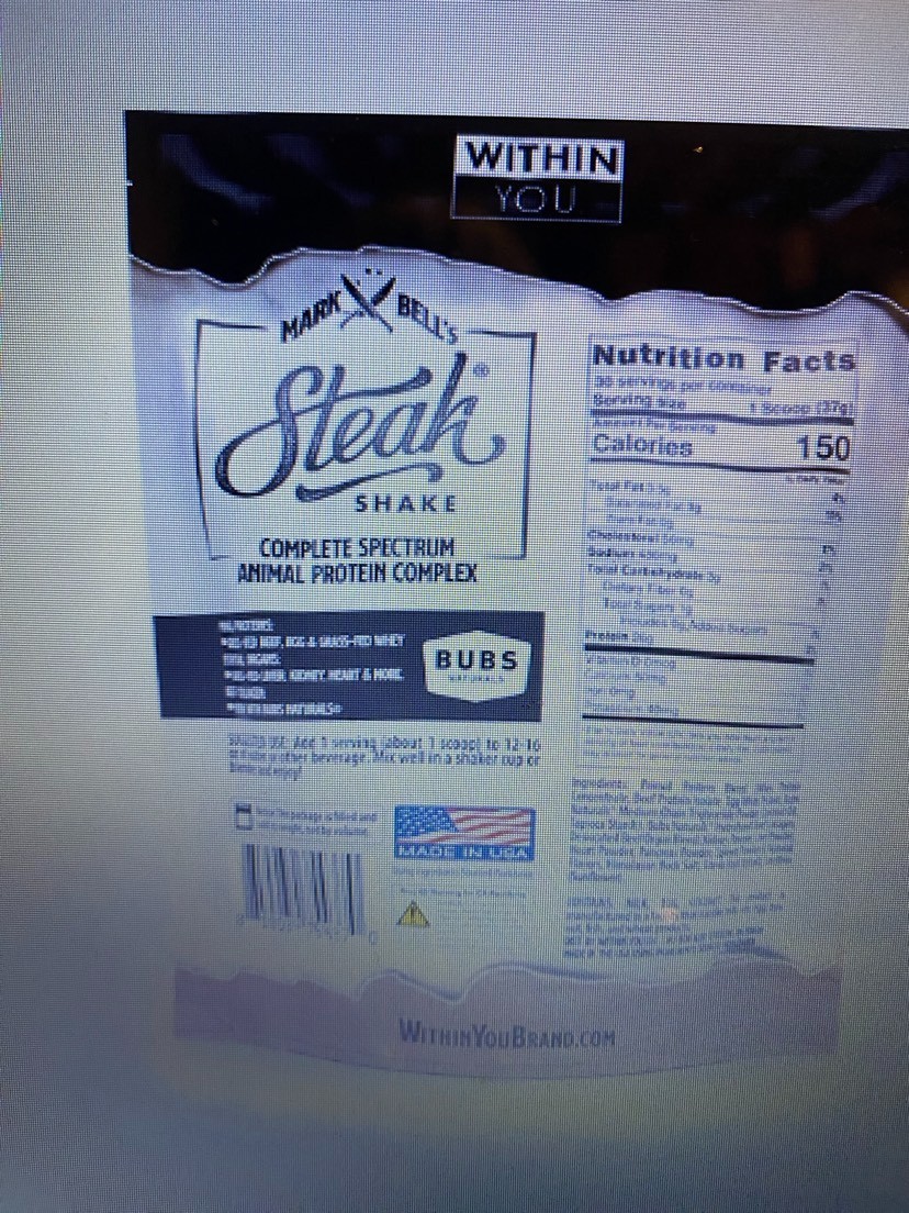 Steak shake, Mark Bell’s by Within You, Salted Caramel