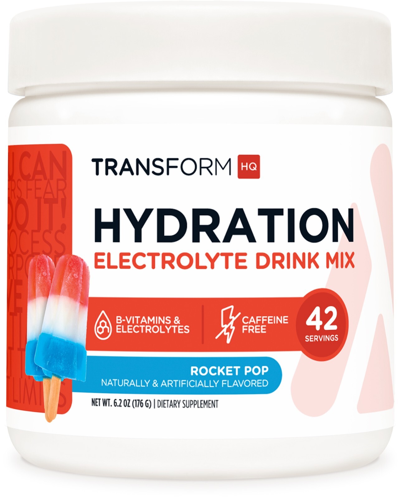 TransformHQ Hydration 42 Servings (Rocket Pop) – Electrolyte Drink Mix