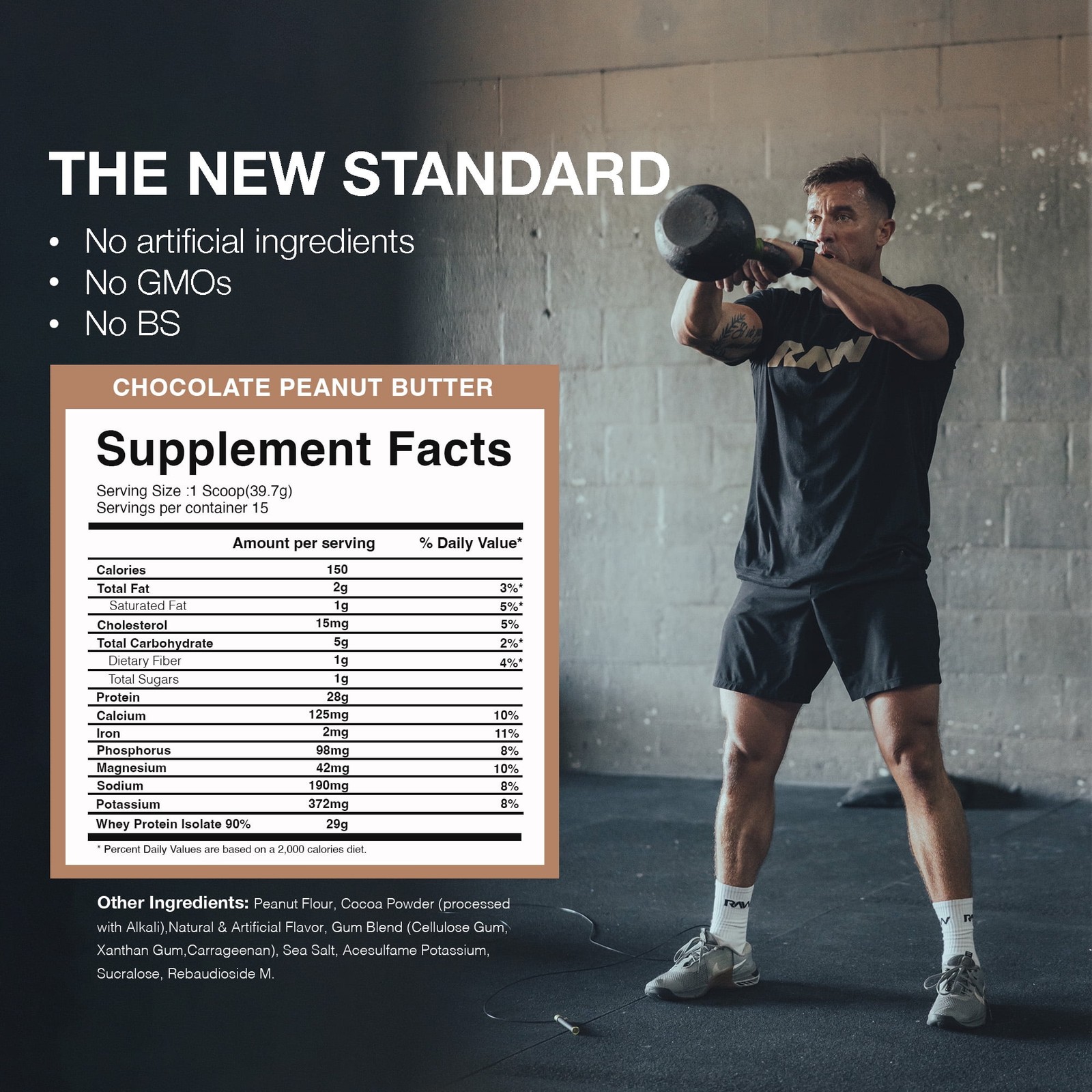 Raw Nutrition BUM Itholate Protein Powder, Growth & Recovery, Chocolate Peanut