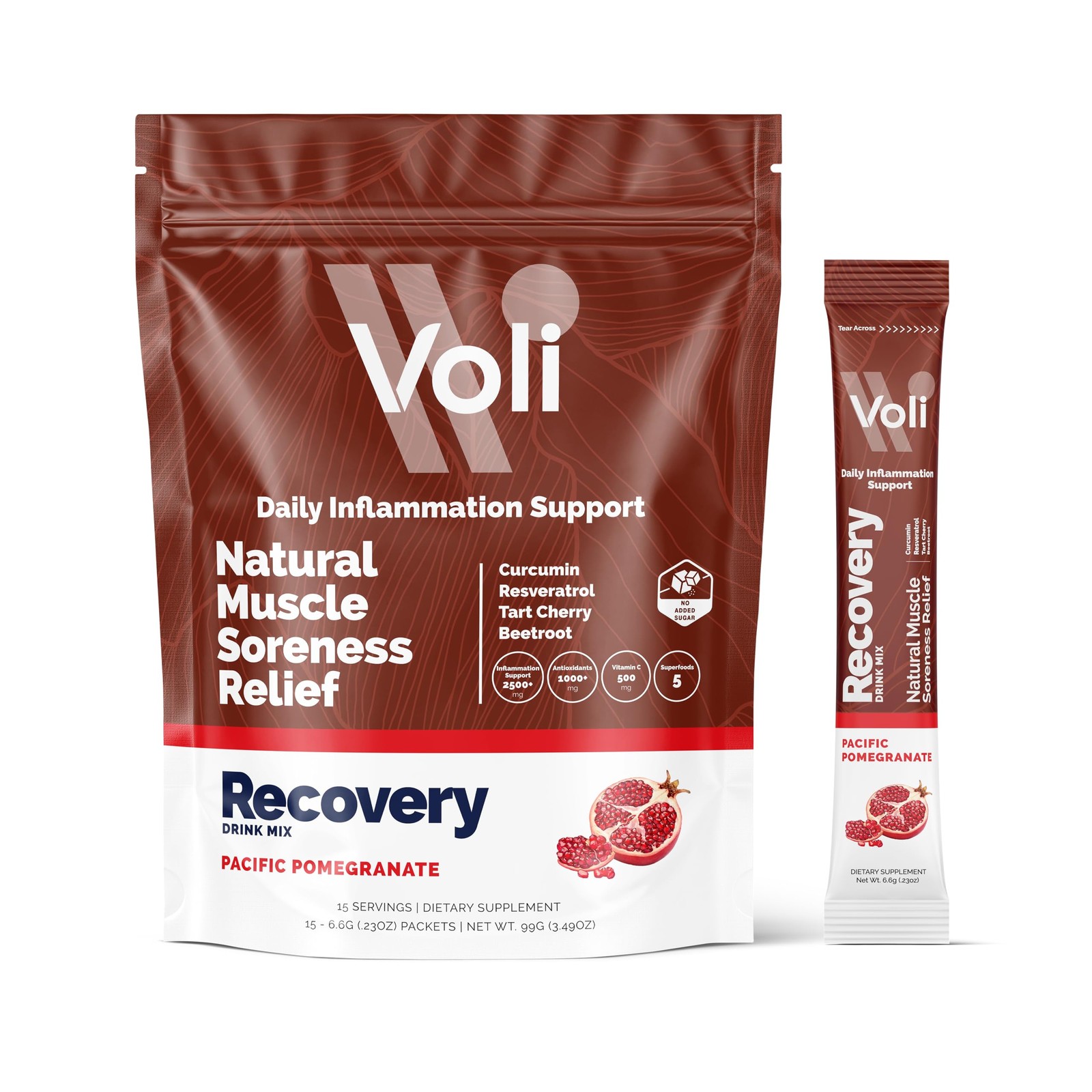 Voli Recovery – Post Workout Superfood Powder | Plant-Based Drink Mix Packets…