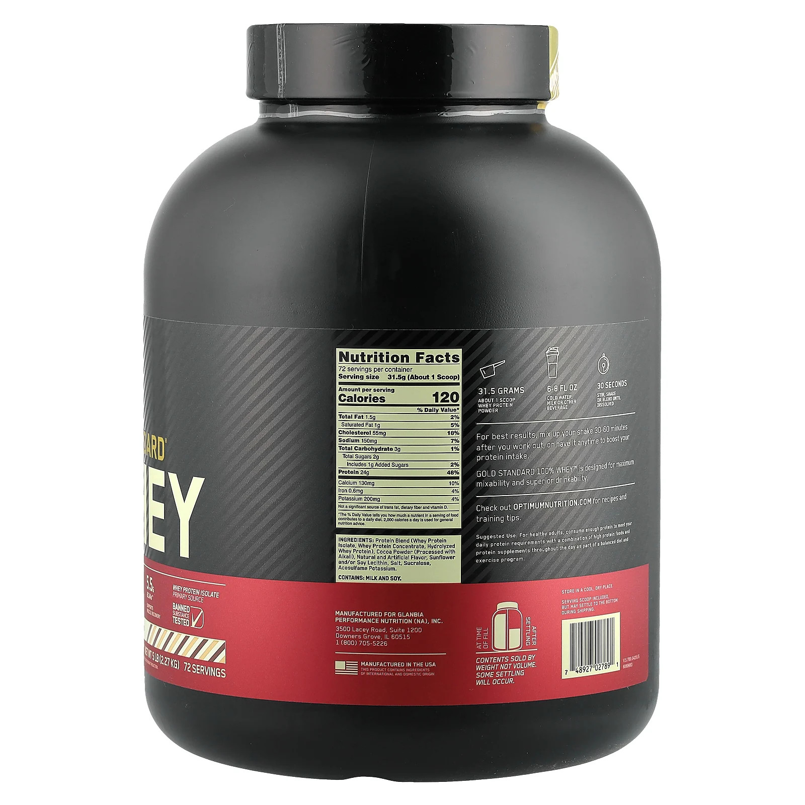 Gold Standard® 100% Whey, Rocky Road, 5 lb (2.27 kg)