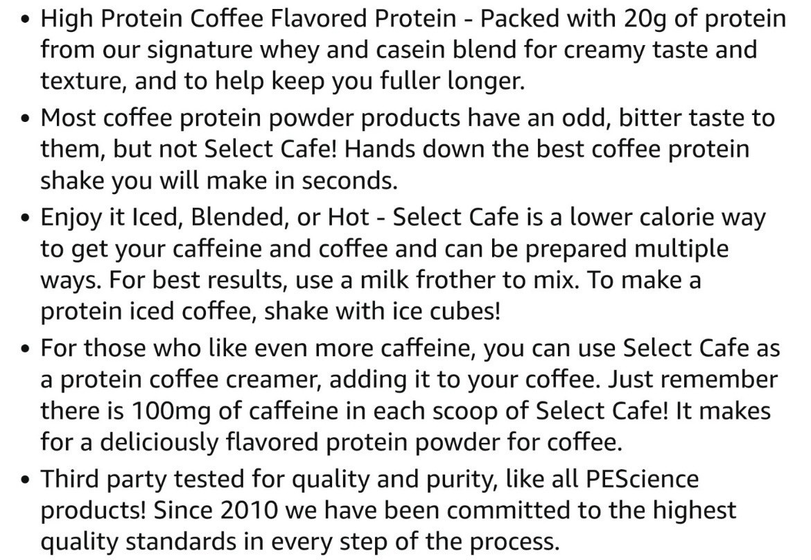 PESCIENCE SELECT PROTEIN Café Series 1.4 lb (20 Serv) Iced Mocha BEST BY 09/26