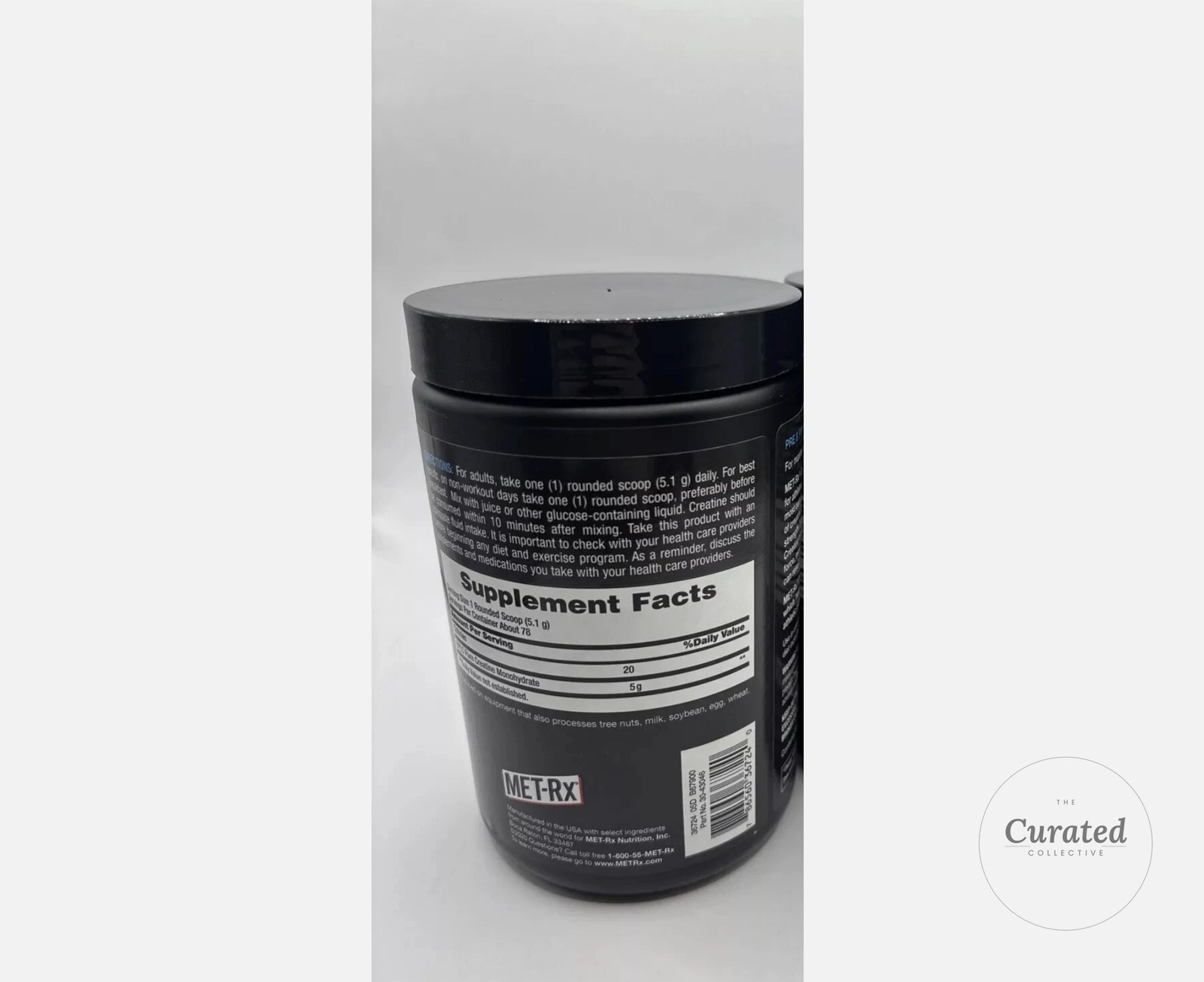 MET-Rx Creatine Monohydrate Unflavored Powder 78 Servings Exp 04/27