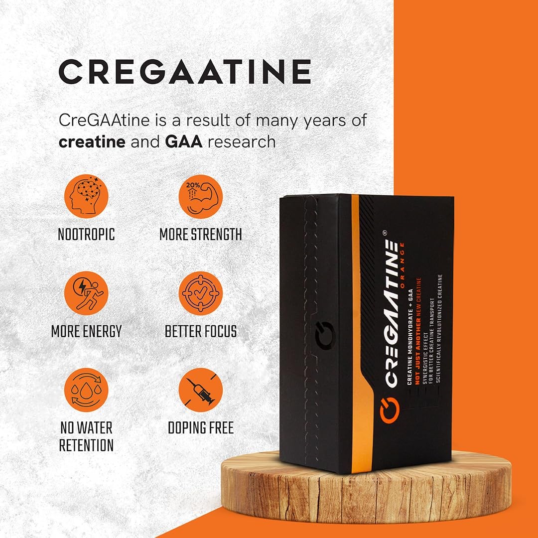 CreGAAtine Creatine Monohydrate + GAA 60 Sachets 30 Servings Strength Focus