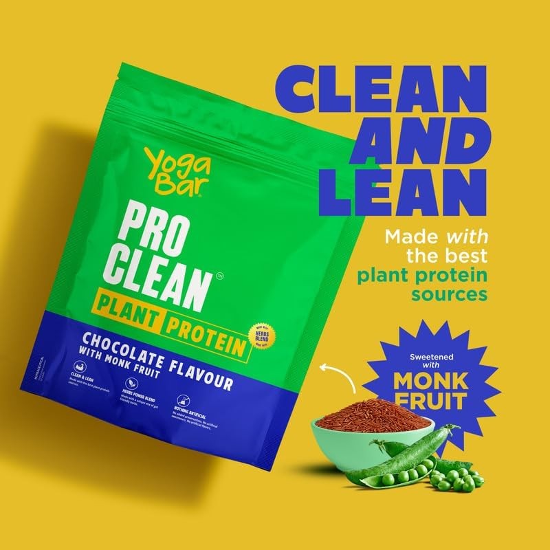 Yogabar Pro Clean Plant Protein Powder 2x500g – Chocolate & Coffee, No Sugar