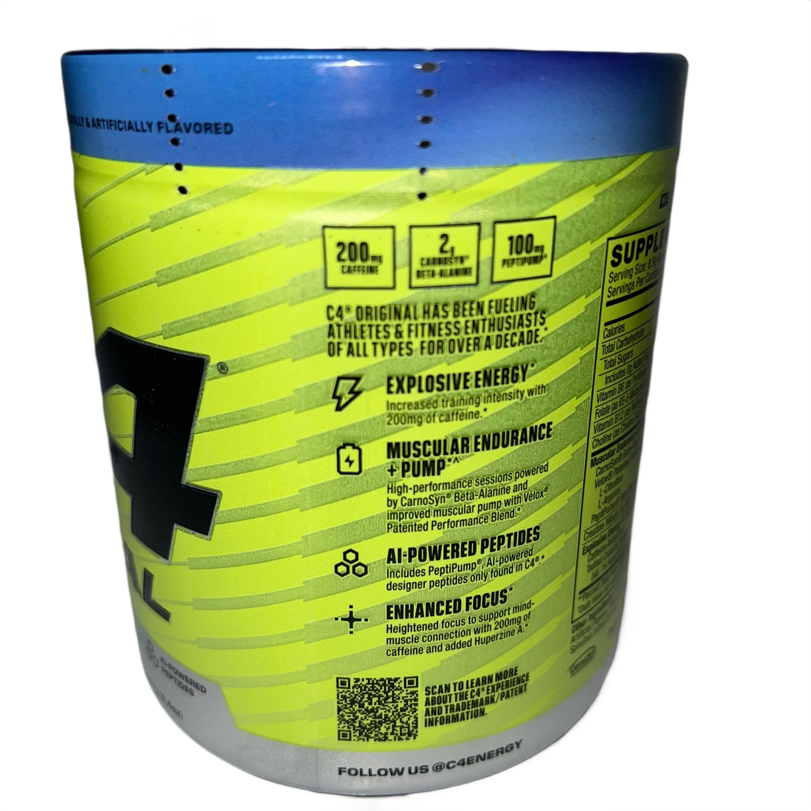 C4 Original Pre-Workout Icy Blue Razz 9.4 oz BB 08/2026 New