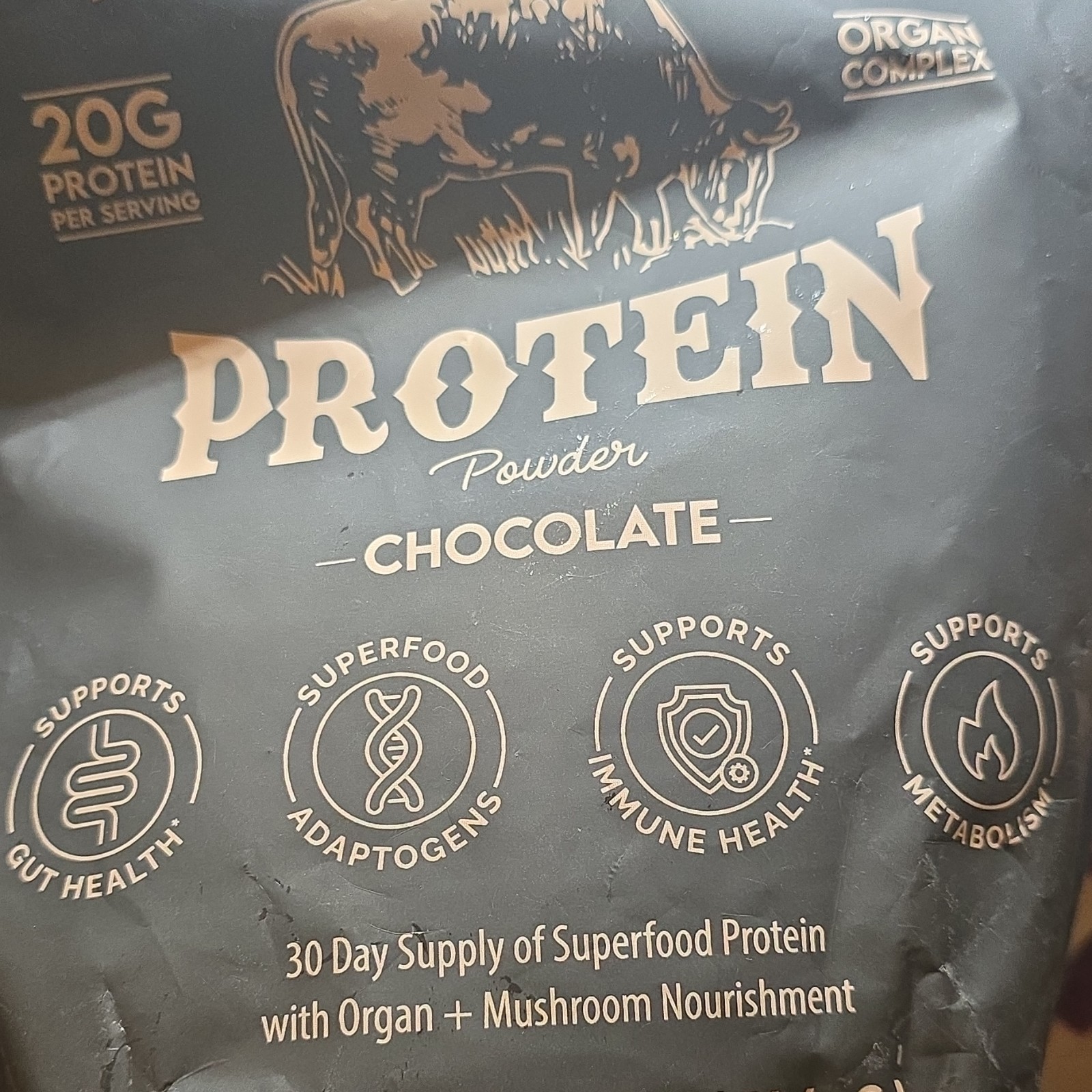 Ancestral Supplements Protein Powder Chocolate Beef Bone Broth 30 Day Supply
