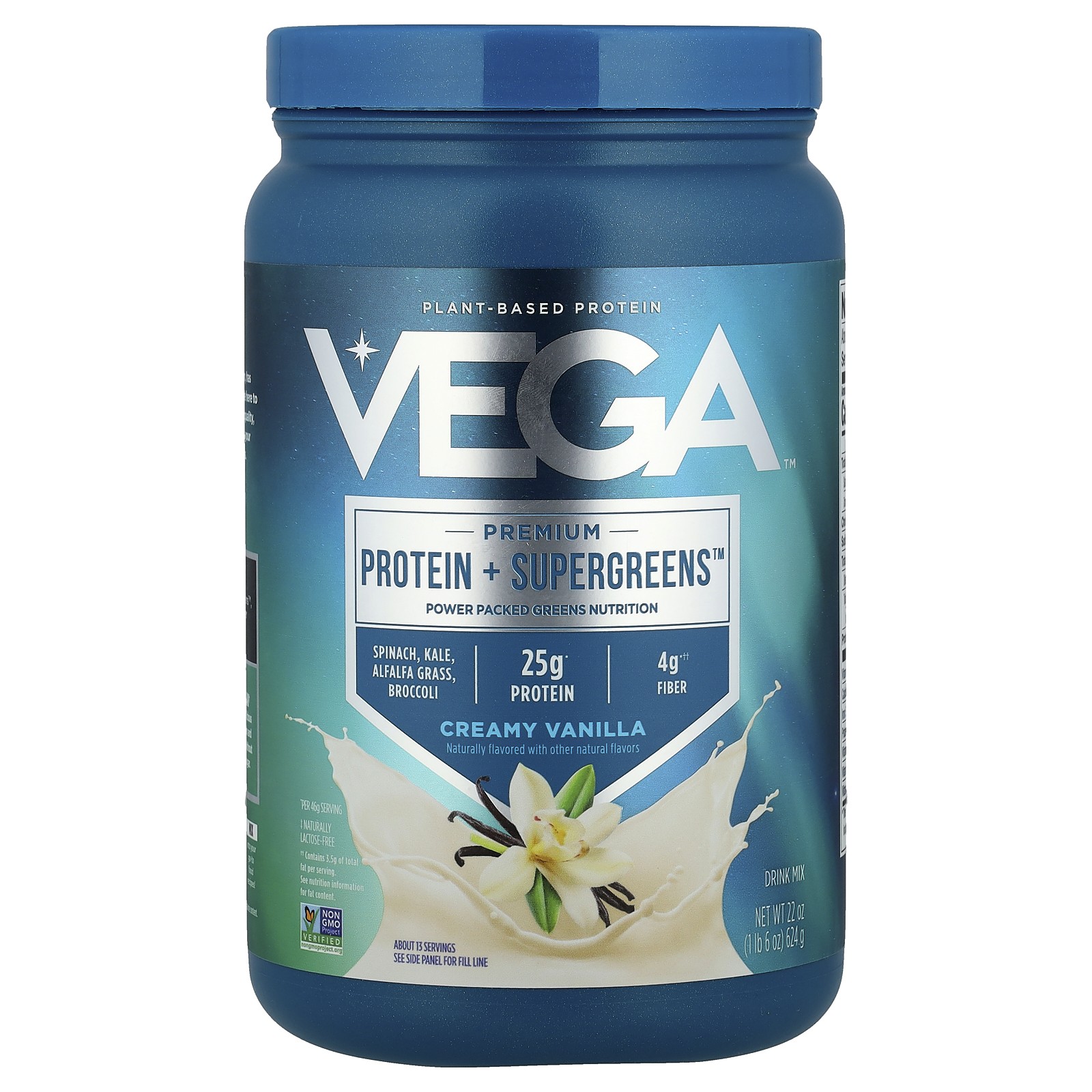 Premium Protein + Supergreens™, Creamy Vanilla, 1lb 6 oz (624 g)