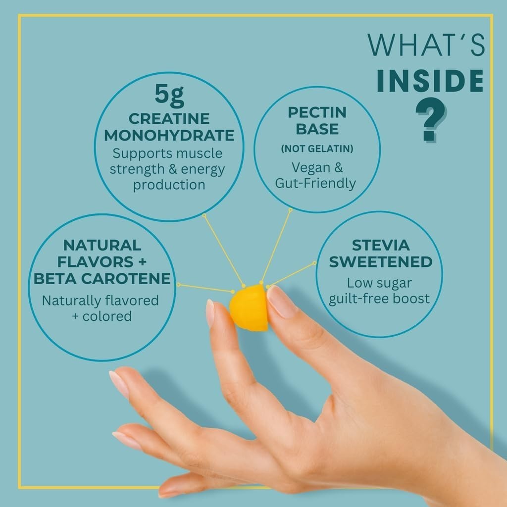 CONSULT HEALTH Creovate Creatine Monohydrate Gummies Lemon 5g 90 Body & Brain