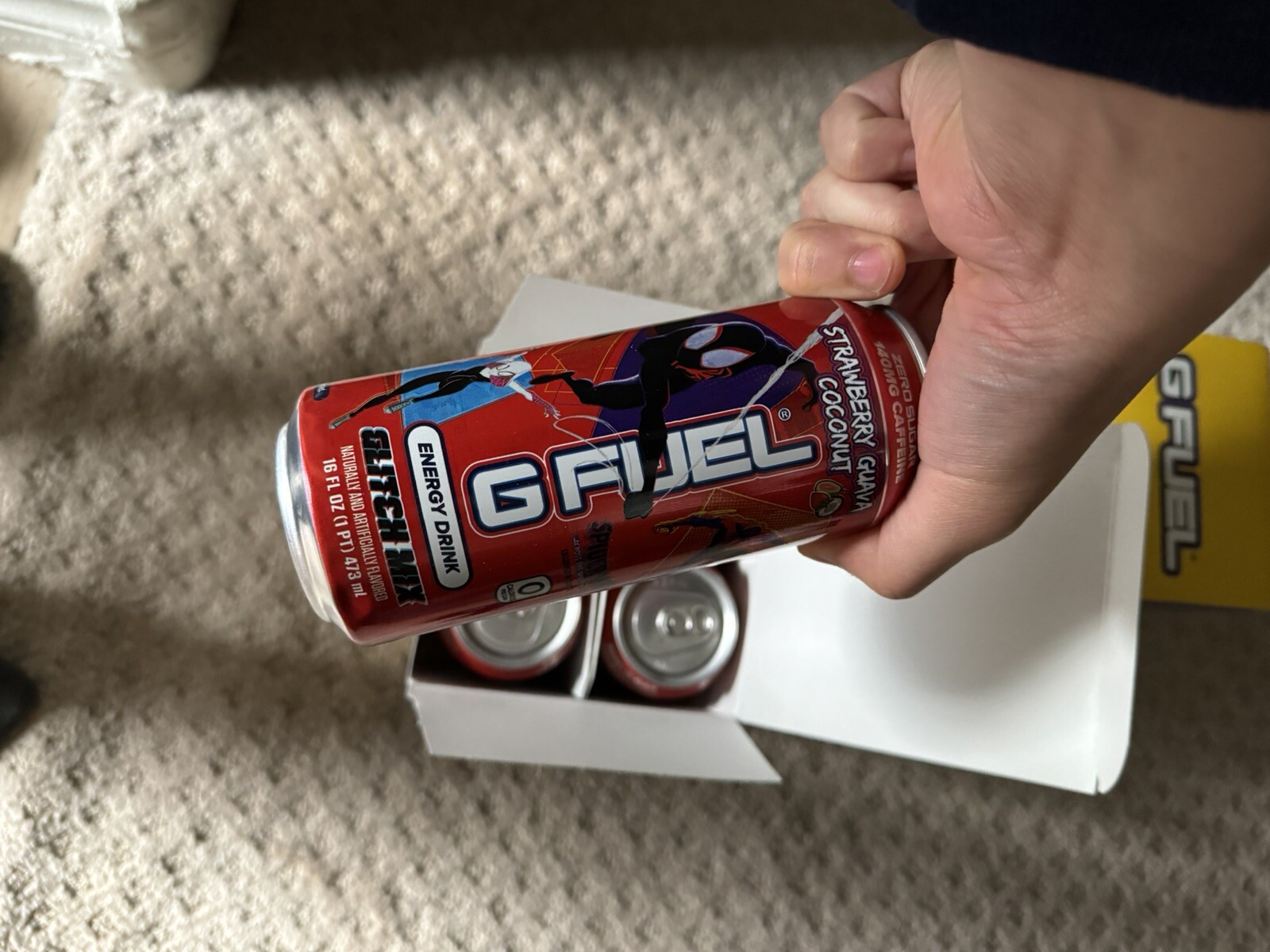Glitch Mix – GFUEL Can -NEW -G Fuel-Spider Man – Marvel – Unopened – 2023 Pack 4