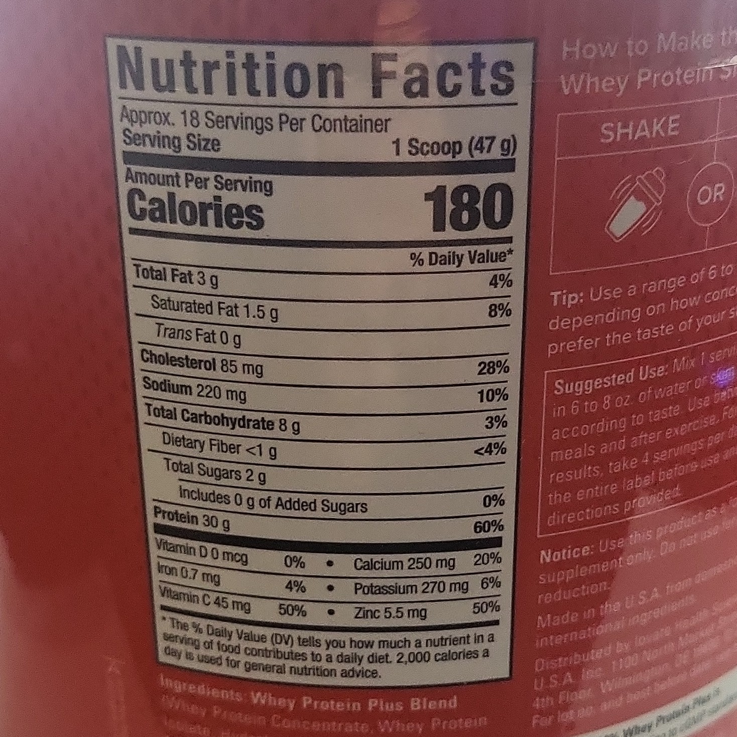 Six Star 100% Whey Protein Plus Chocolate Powder 30g Protein, 18 Servings
