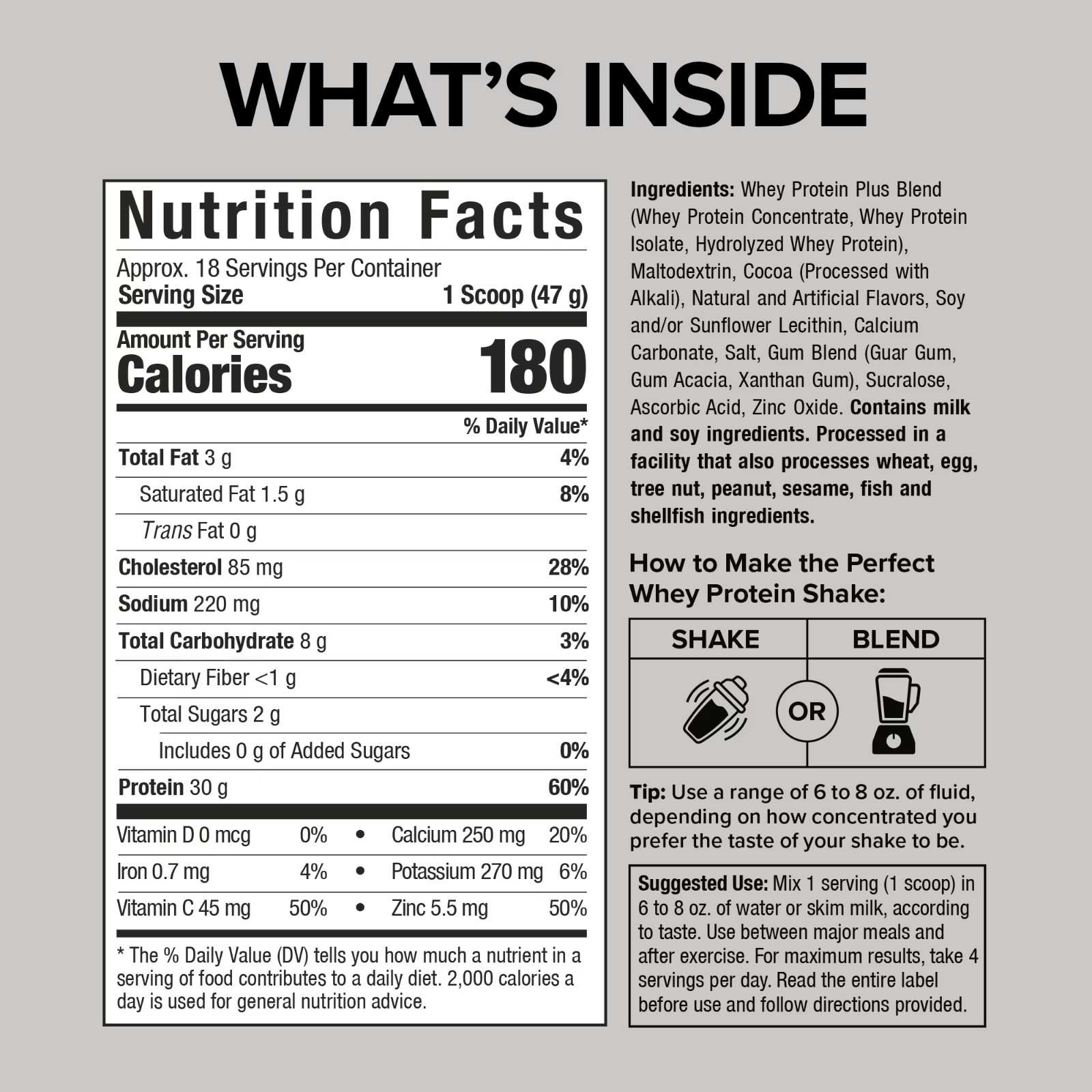 (2 pack) Six Star Pro Nutrition 100% Whey Protein Powder Plus 30g Protein 1.81lb