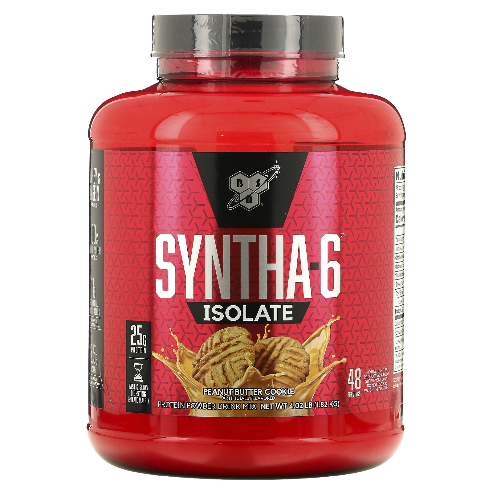 Syntha-6® Isolate, Protein Powder Drink Mix, Peanut Butter Cookie, 4.02 lb (1.82