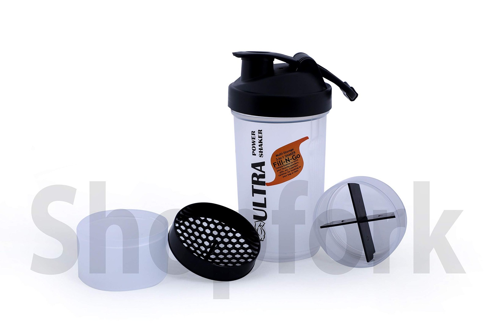 Shopfork Gym Shaker Bottle | BPA Free Storage Black