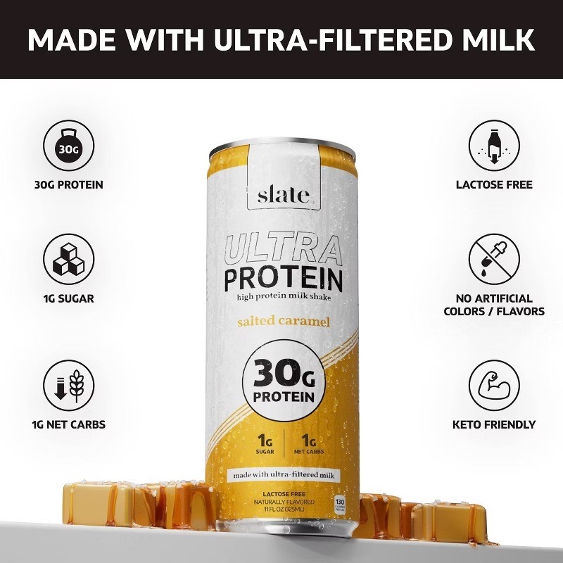 Salted Caramel Ultra 30g Protein Shake Cans – 11 fl oz/4pk: Nutritional Drink,