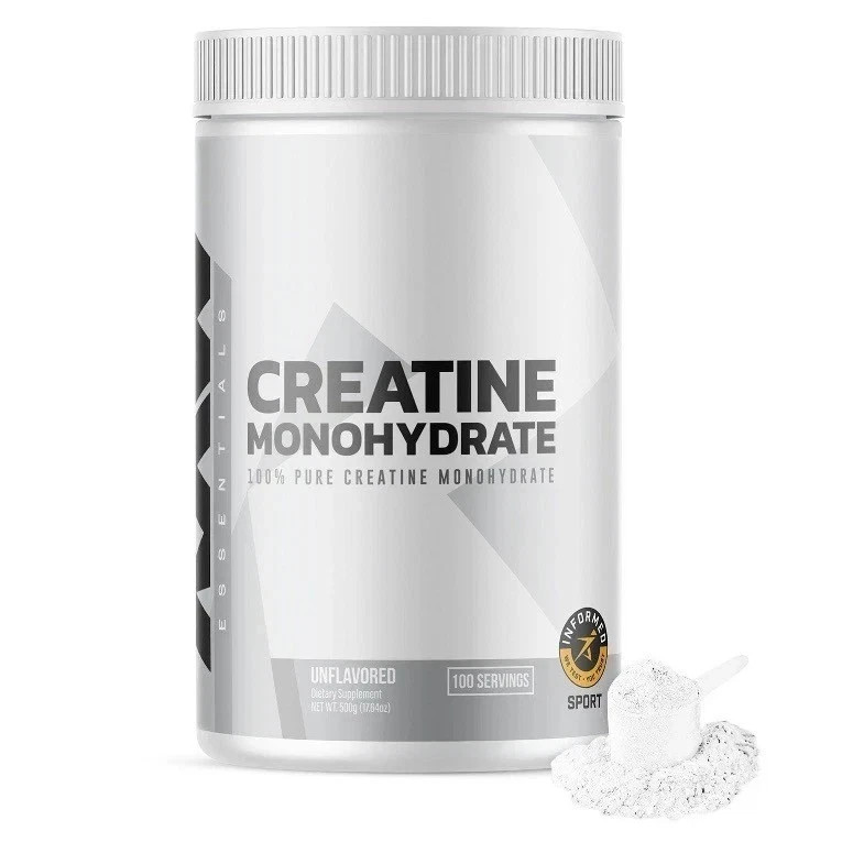 RAW Nutrition Creatine Monohydrate Powder, 510g, 100 Servings, Unflavored