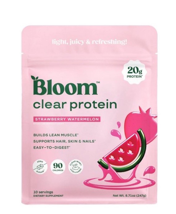 Bloom Clear Protein Strawberry Watermelon 8.71oz 10 servings Exp 10/27