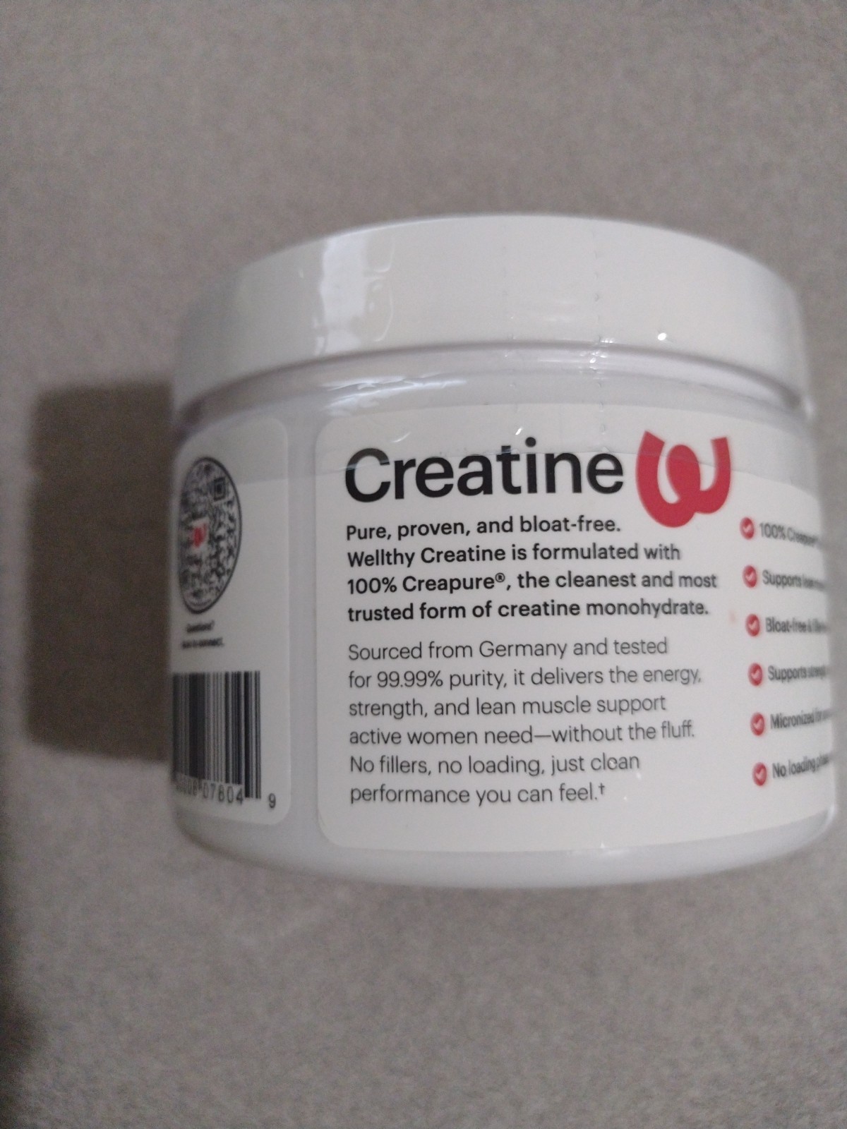 Wellthy Creatine Monohydrate Powder Dietary Supplement 150g (Exp 07/2027)