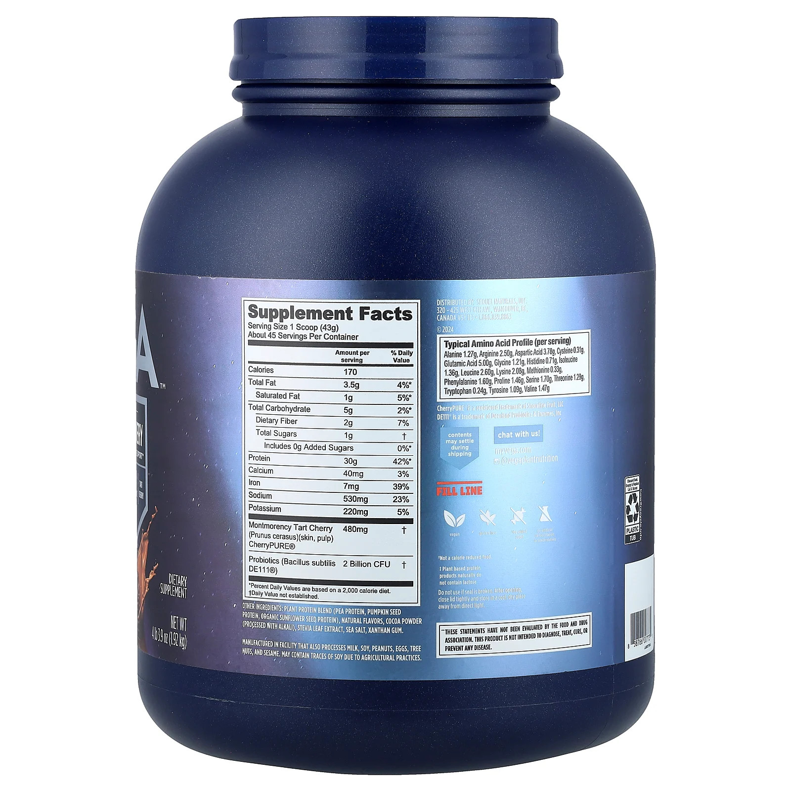 Sport, Plant Based Premium Protein, Mocha, 4 lb 3.9 oz (1.92 kg)