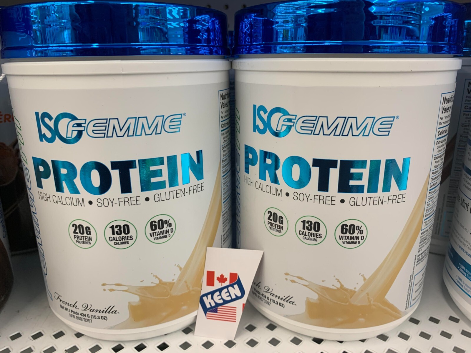 QTY: 2), ISOFEMME WOMEN Protein French Vanilla Powder 434 g