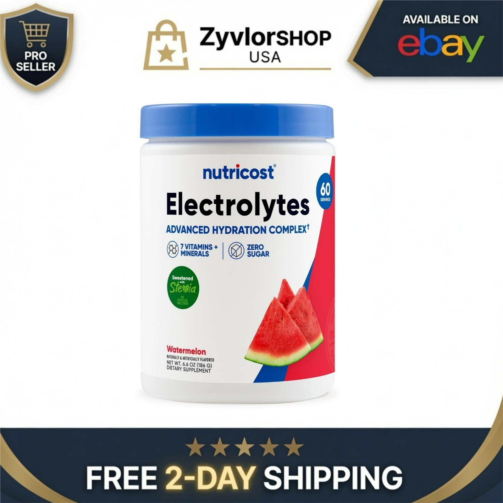 Nutricost Electrolytes Complex Powder Watermelon 60 Servings