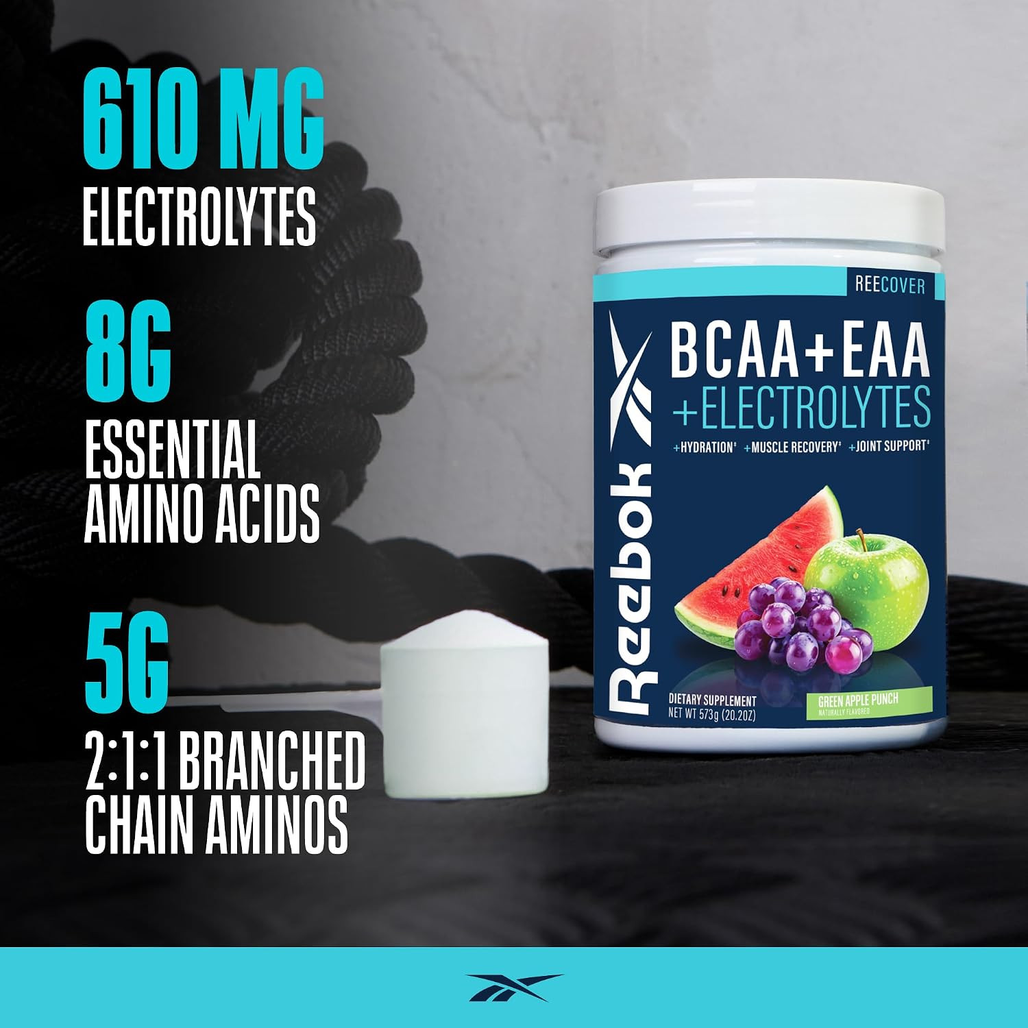 Reecover Amino Acids + Electrolytes | 8G Eaas, 5G Bcaas, Hydration Matrix | Musc